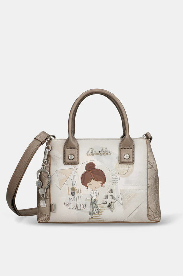 Borsa a mano donna Anekke con tracolla regolabile e chiusura zip Marrone TU | Giò Fashion