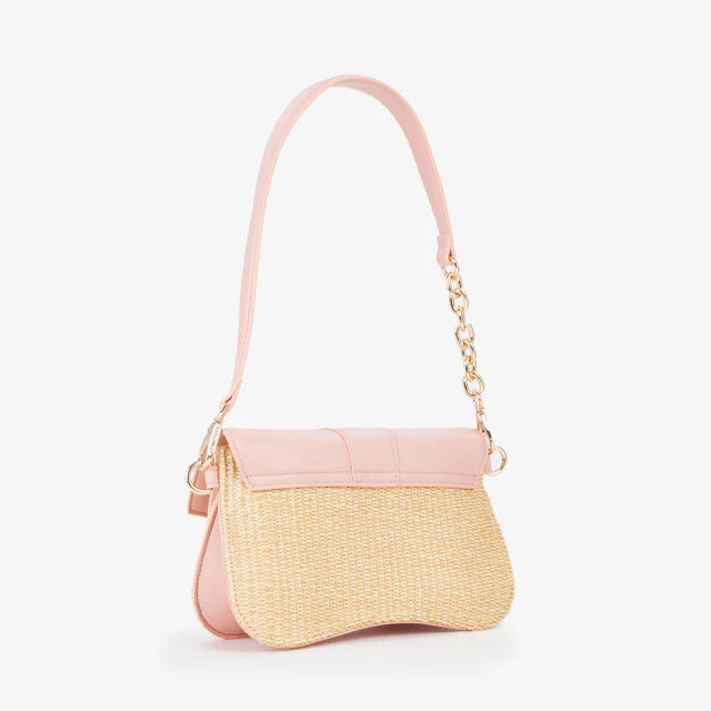 Mario Valentino Borsa a Spalla Donna Intrecciata con Tracolla Rosa TU | Giò Fashion
