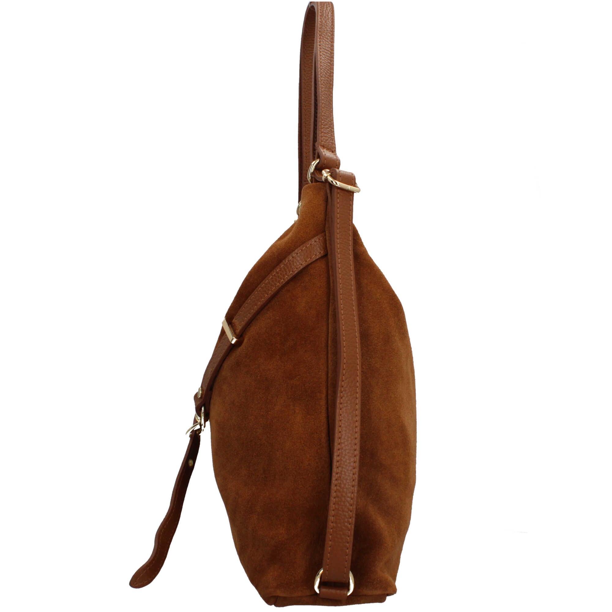 Borsa zaino Made in Italy con doppia portabilità e tracolla regolabile CUOIO TU | Giò Fashion