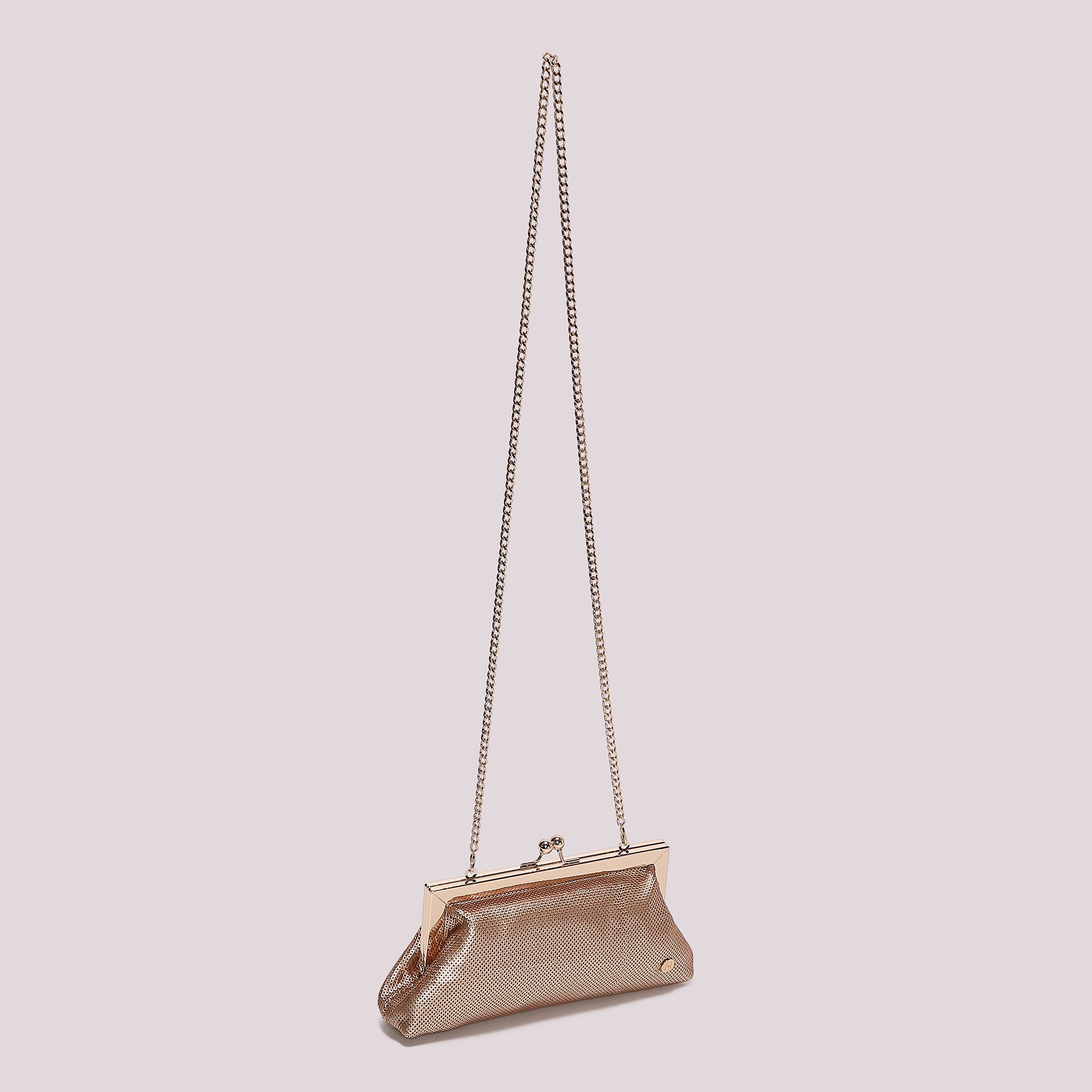 Mimi Mua clutch elegante con chiusura a scatto e catena Oro TU | Giò Fashion