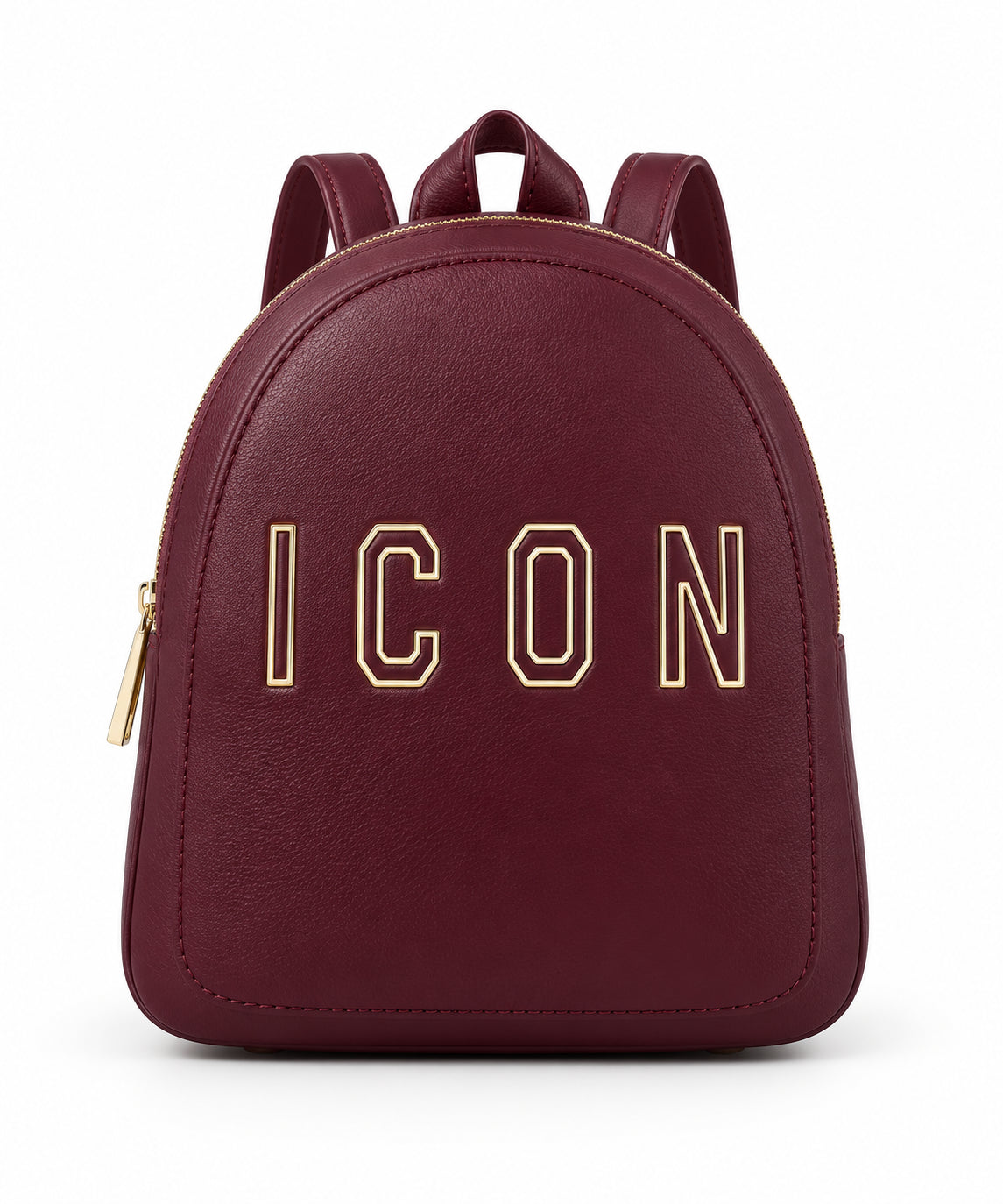 Zaino piccolo effetto pelle con logo a contorno