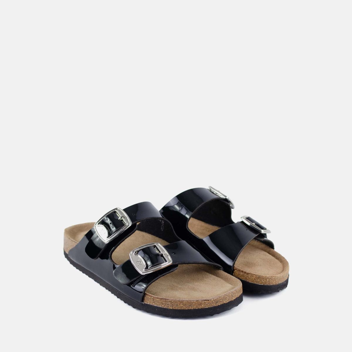 Ciabatte donna Y Not doppia fascia con fibbie regolabili comfort design contemporaneo Nero 36 | Giò Fashion