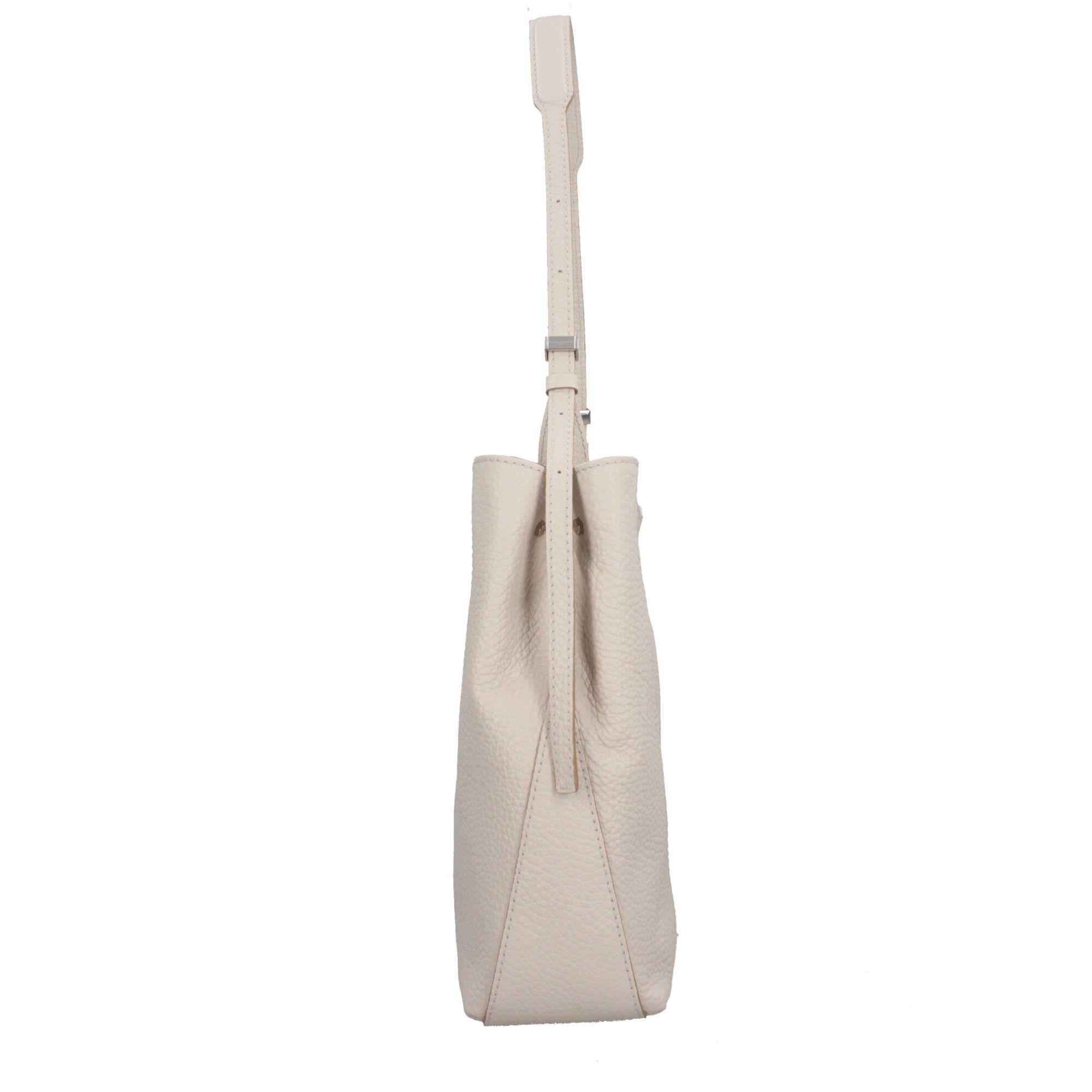 Gianni Chiarini Minerva borsa a spalla in pelle grana maxi con chiusura magnetica Beige TU | Giò Fashion