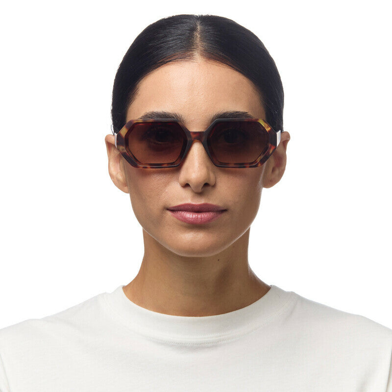 OKKIA Andrea Occhiali da Sole Unisex Esagonali con Lenti Sfumate e Protezione UV400