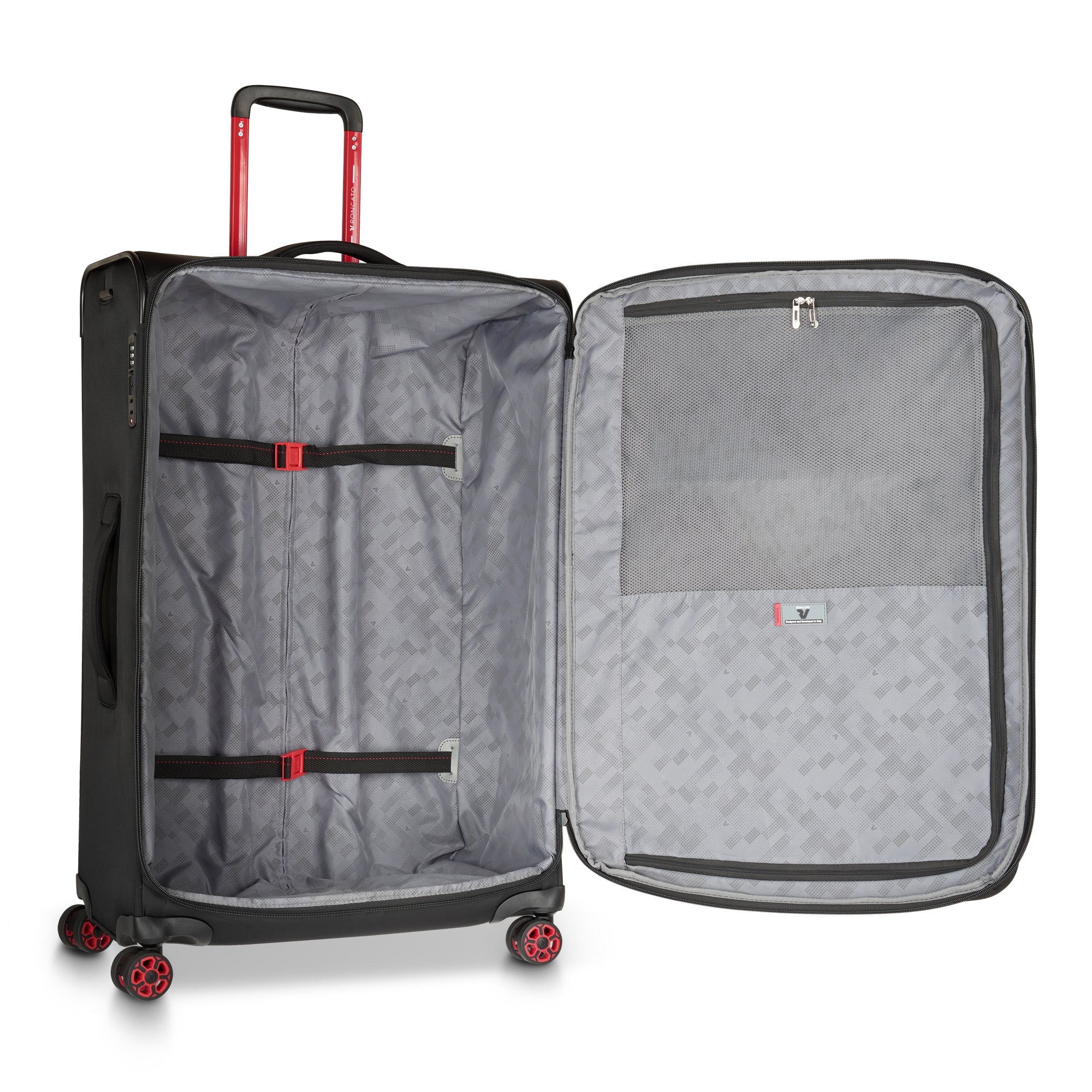 Trolley Grande Roncato 77cm - Valigia Spaziosa e Robusta Nero TU | Giò Fashion