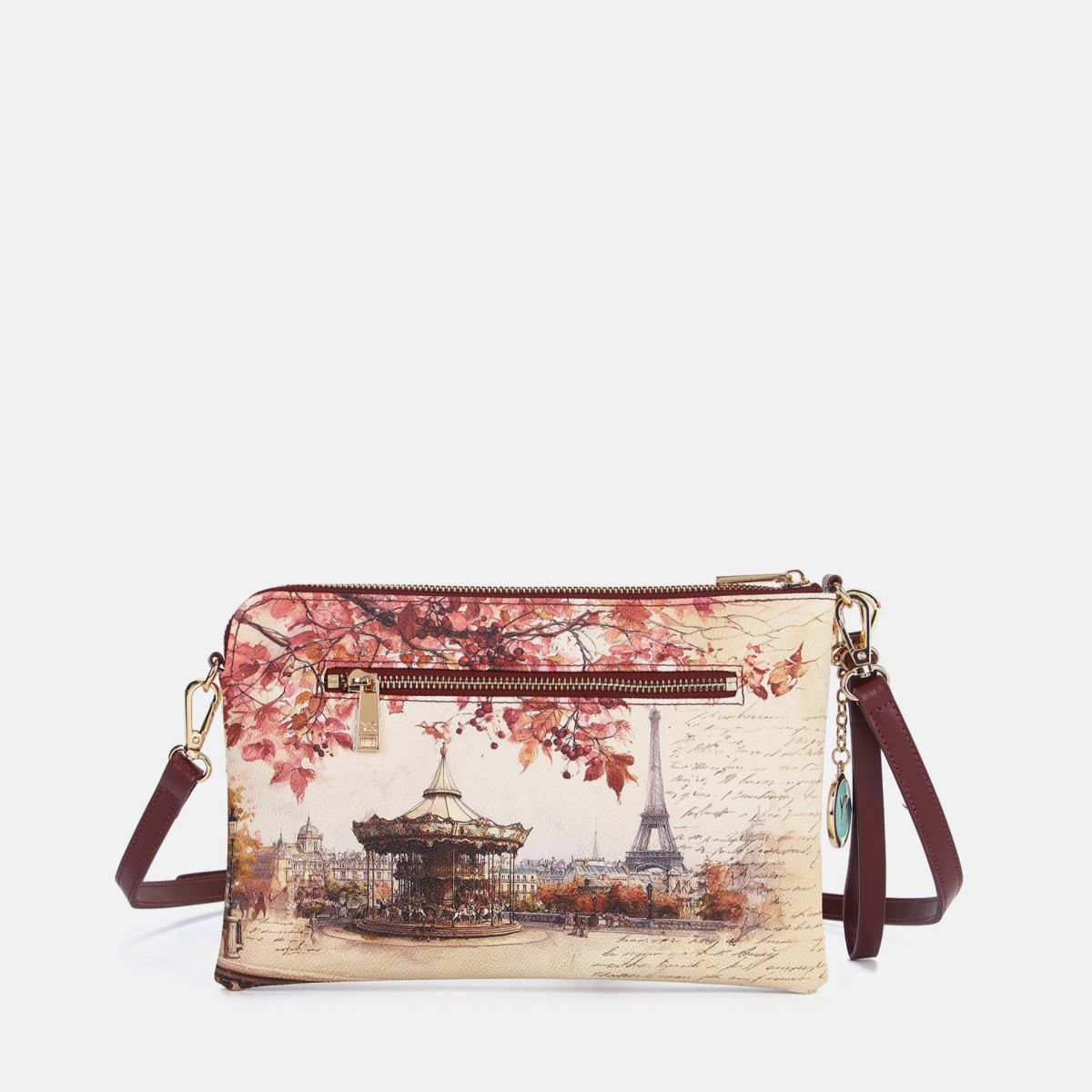 Ynot? Yes Bag Clutch Donna con Tracolla e Tasca Zip