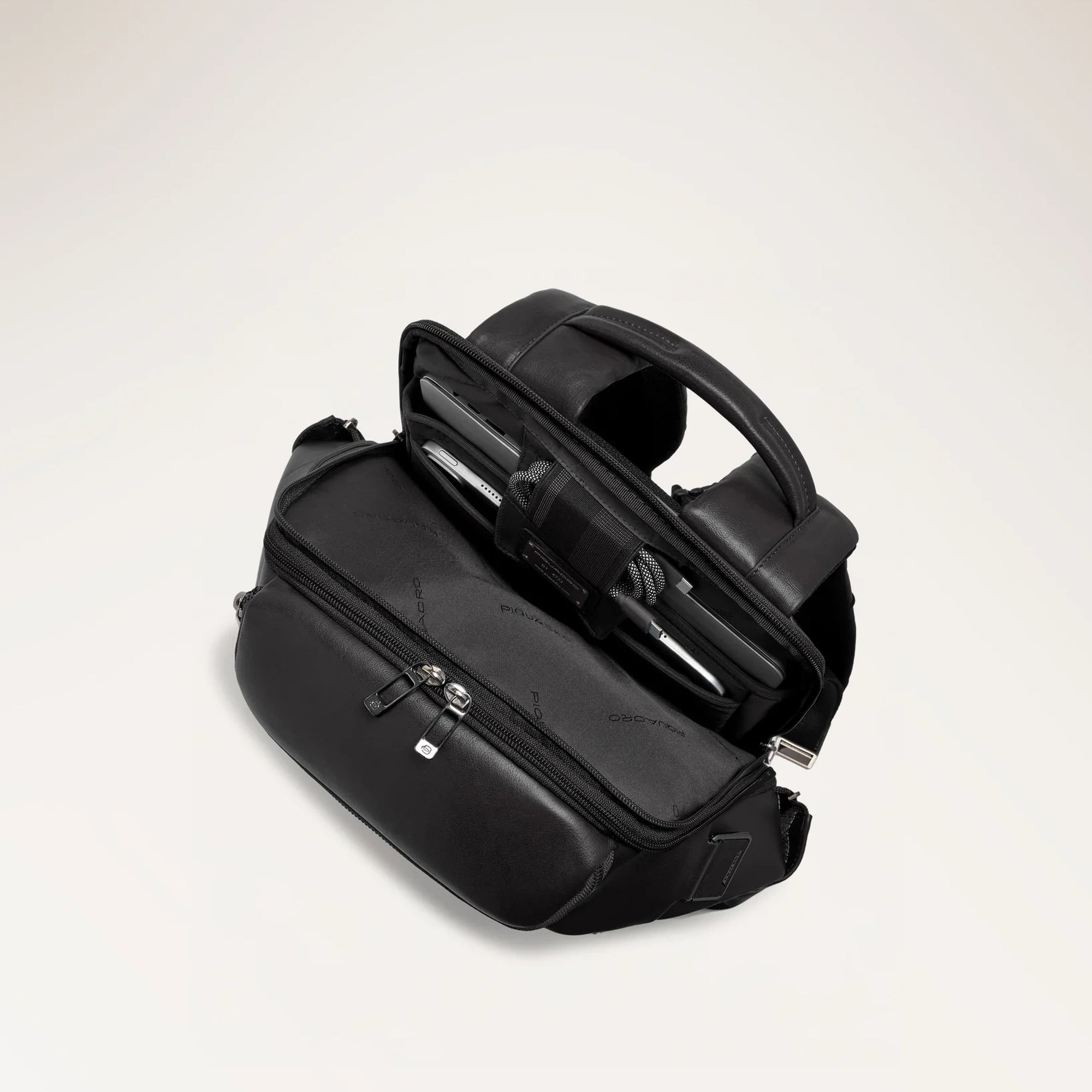 Zaino Porta PC 15,6" in Pelle con Tasche Frontali
