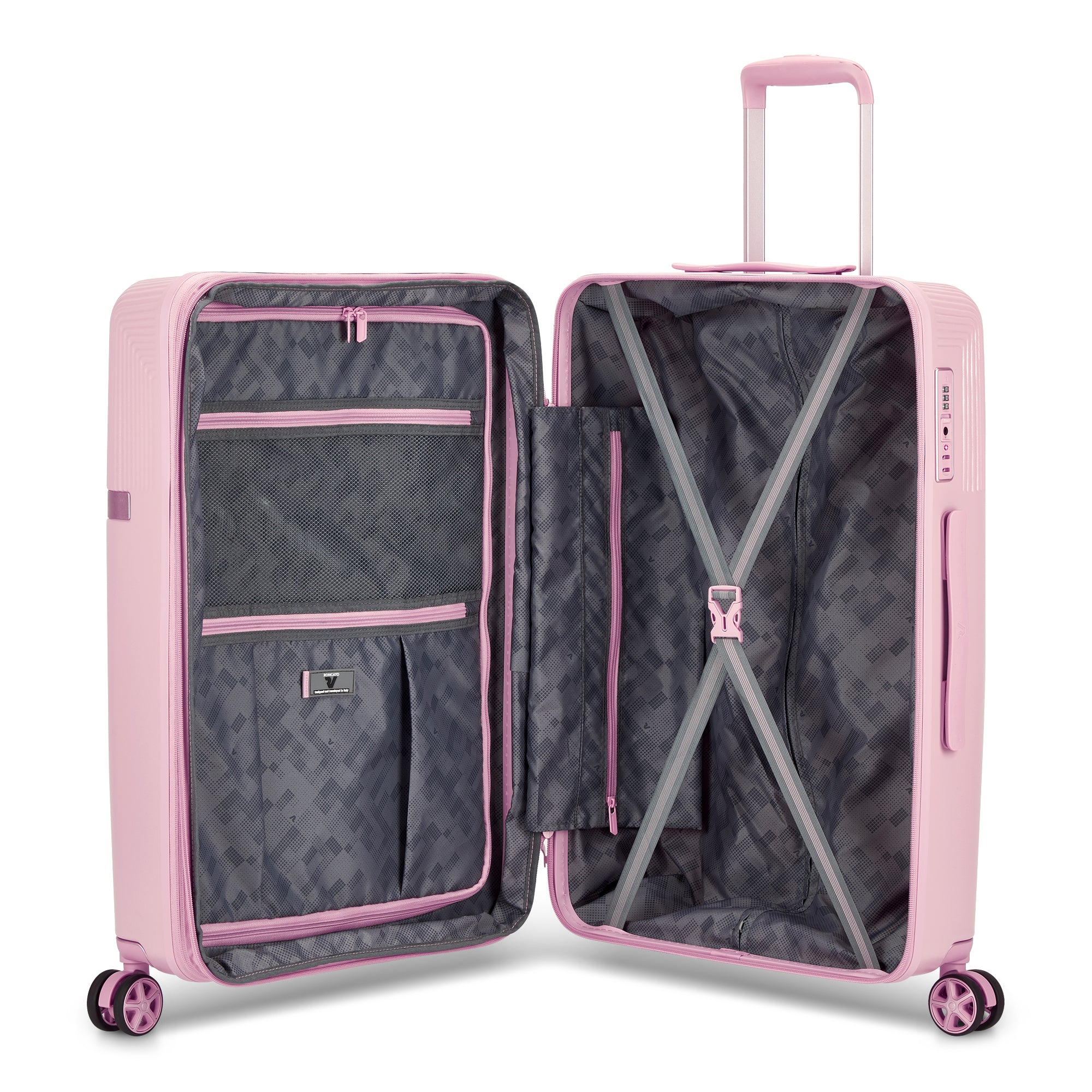 Trolley medio Roncato con struttura rigida e ruote silenziose Rosa TU | Giò Fashion