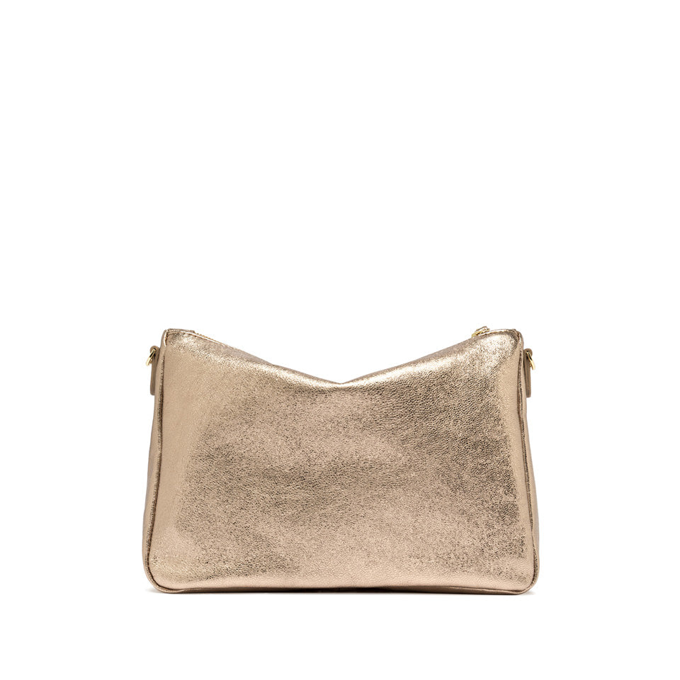 Pochette Gianni Chiarini Nora Pouch in pelle metallizzata Oro TU | Giò Fashion