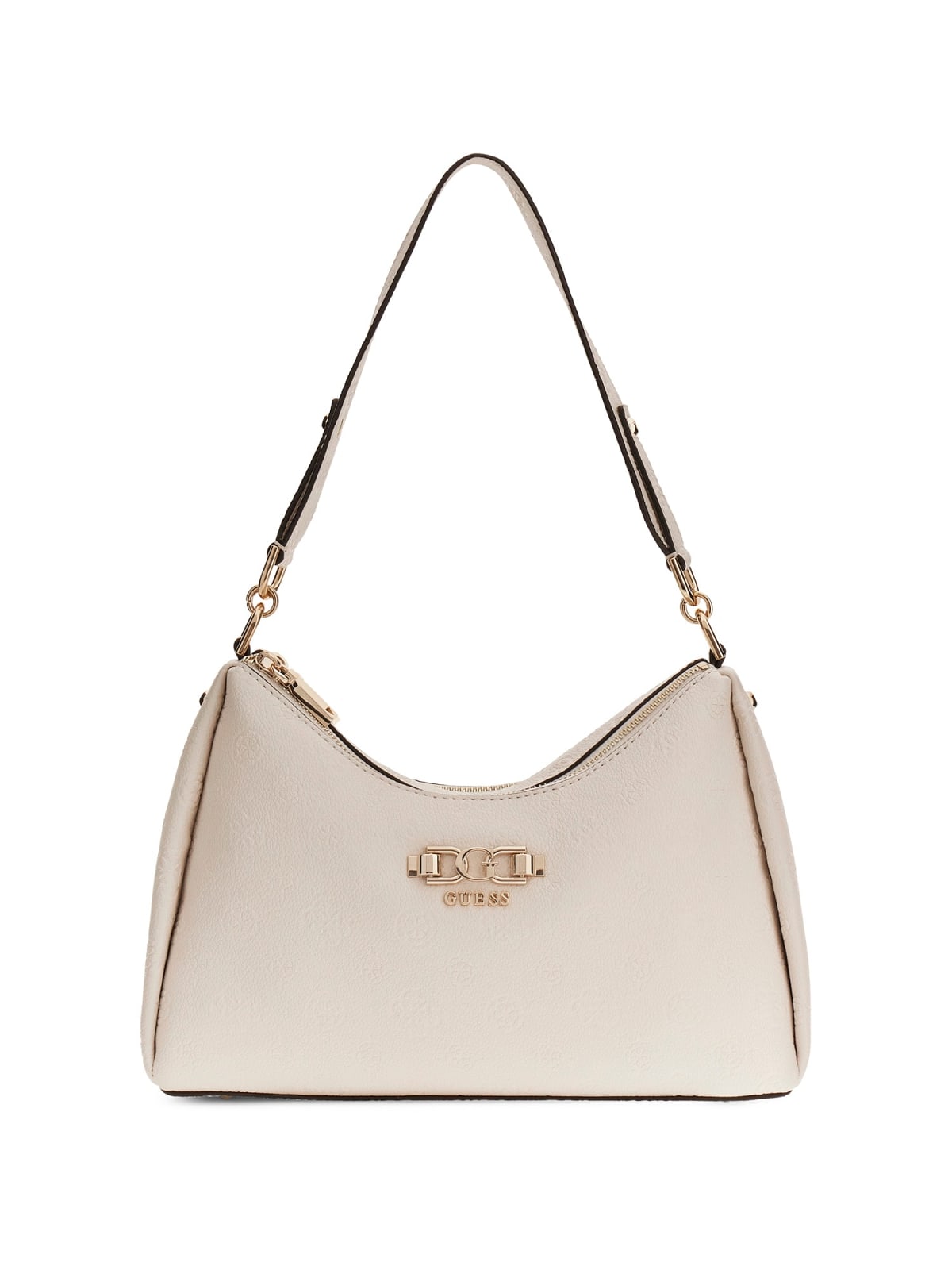 Borse a Mano Guess Anise double zip shoulder bag logo GRIGIO LOGO TU | Giò Fashion
