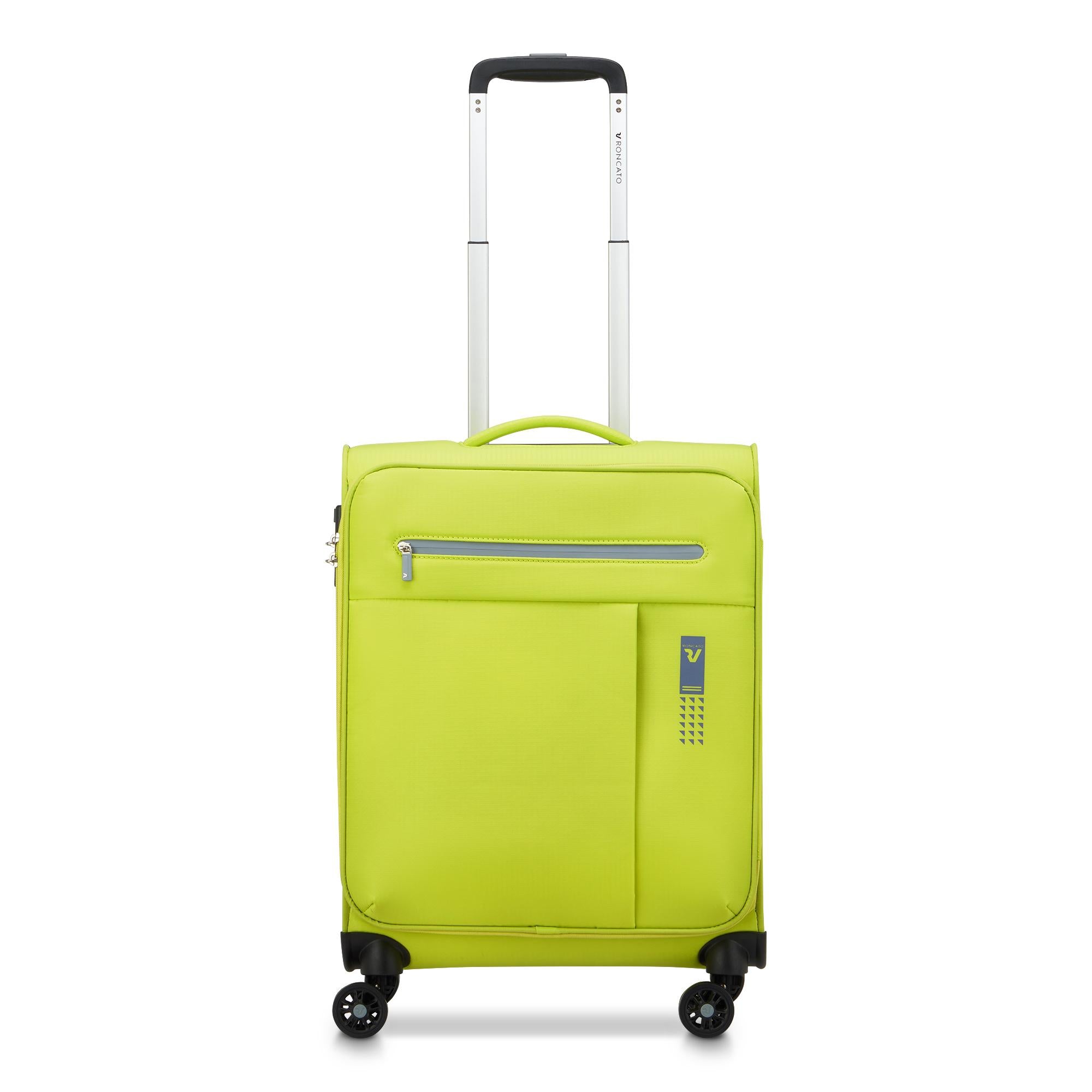 Trolley Roncato morbido con 4 ruote e chiusura TSA per viaggi pratici Giallo TU | Giò Fashion