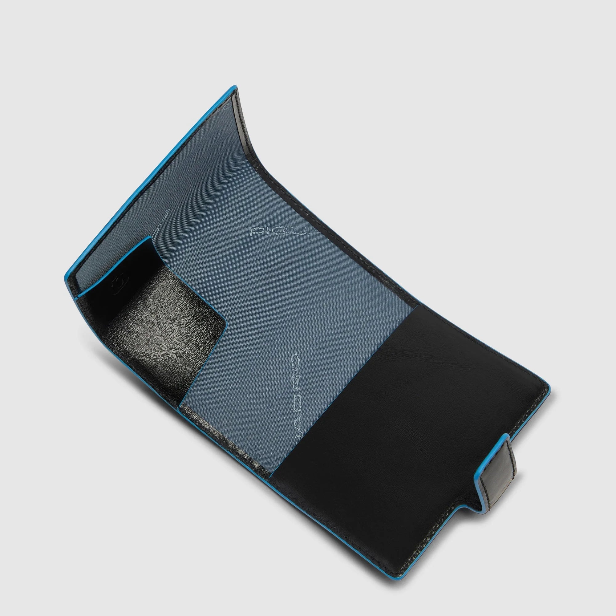Piquadro Portafoglio Modulare MagSafe in Pelle Blue Square Blu Notte