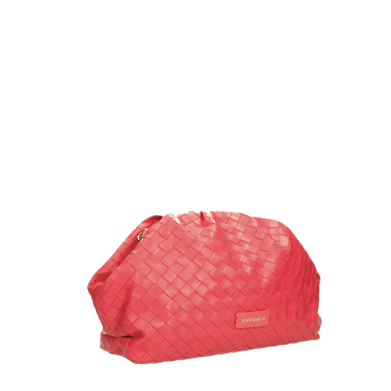 Pochette Vivienne D donna con catena design elegante trapuntato moderno Rosa TU | Giò Fashion