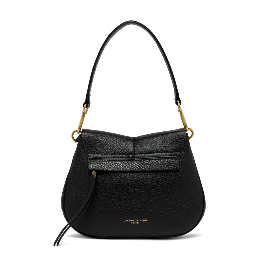 Borsa a spalla Gianni Chiarini Helena Round in pelle con doppia portabilità NERO TU | Giò Fashion
