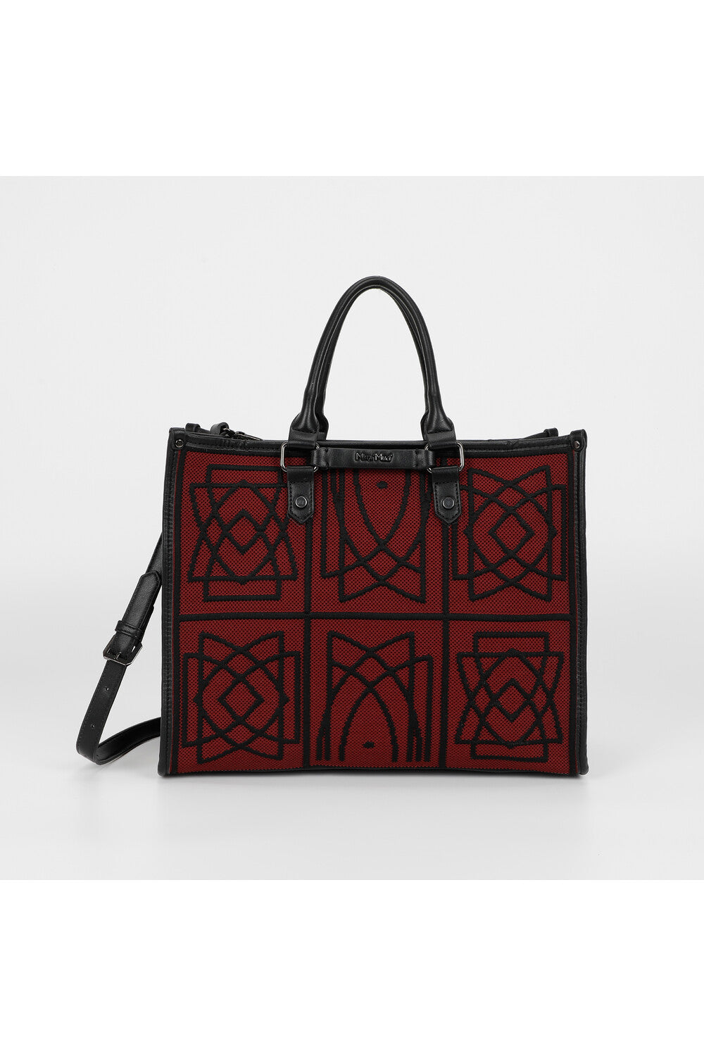 Mimi Mua borsa shopping con manici e tracolla BORDEAUX TU | Giò Fashion