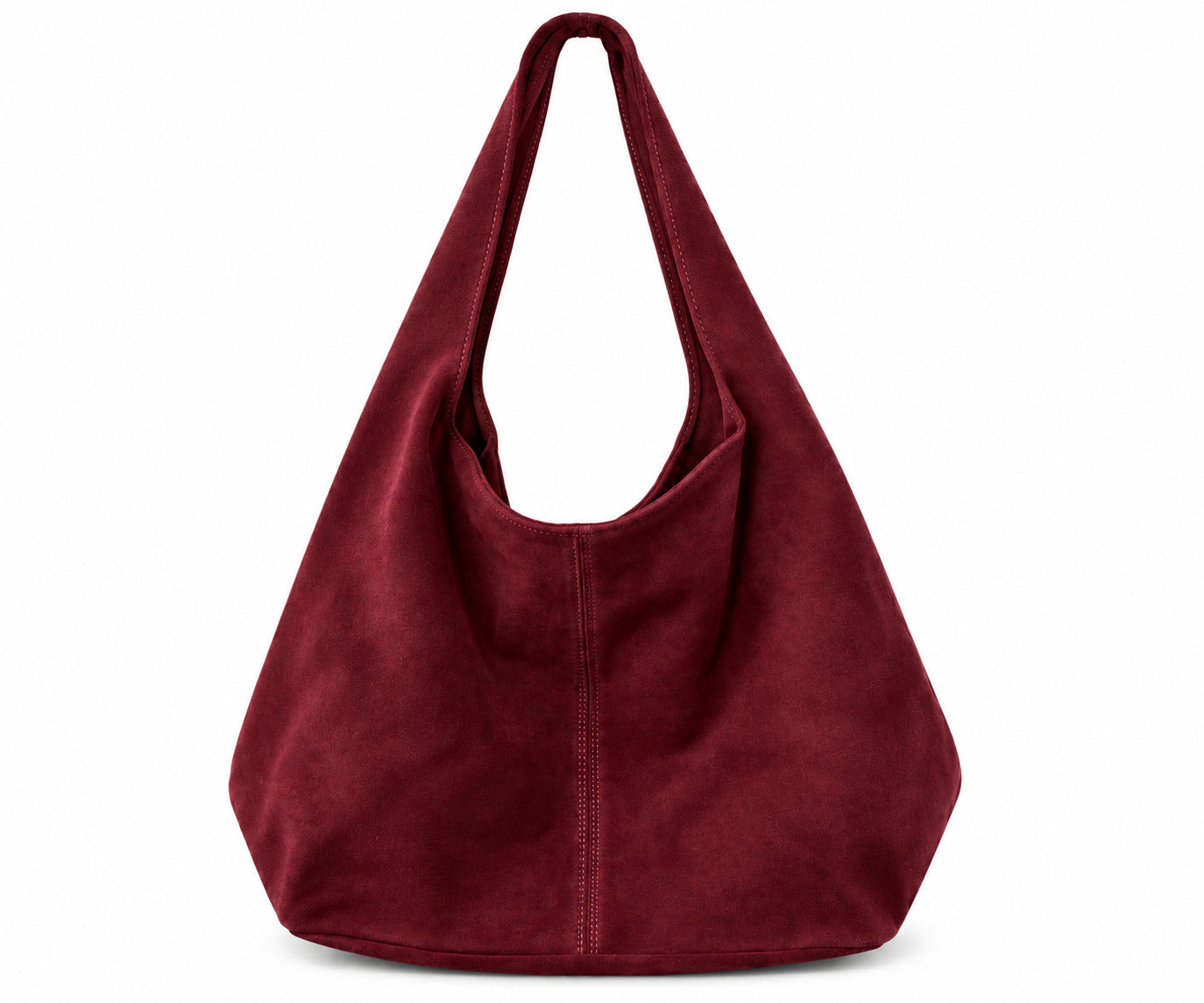 Borsa Hobo in Vera Pelle Scamosciata con Manico Integrato