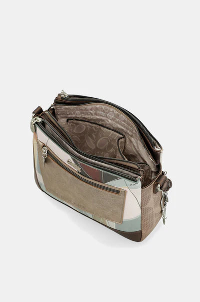 Borsa tracolla donna Anekke con zip e tracolla regolabile Marrone TU | Giò Fashion