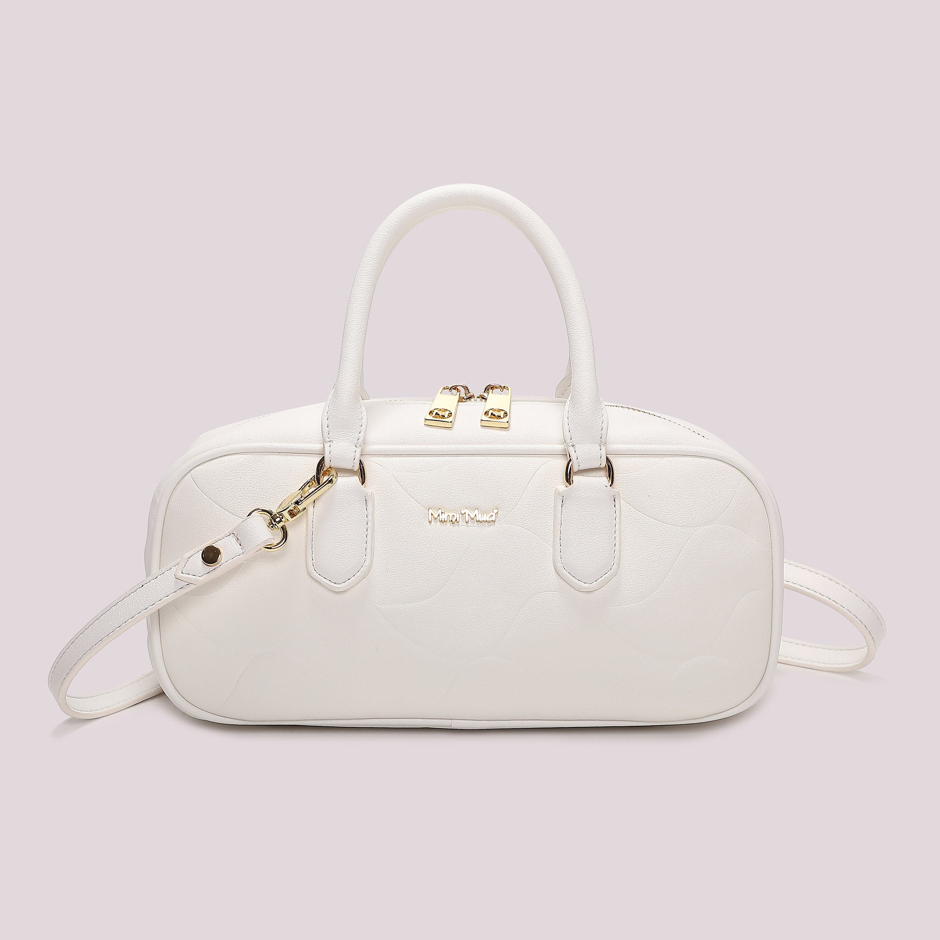 Borsa a mano donna Mimi Mua con tracolla e motivo trapuntato elegante Bianco TU | Giò Fashion