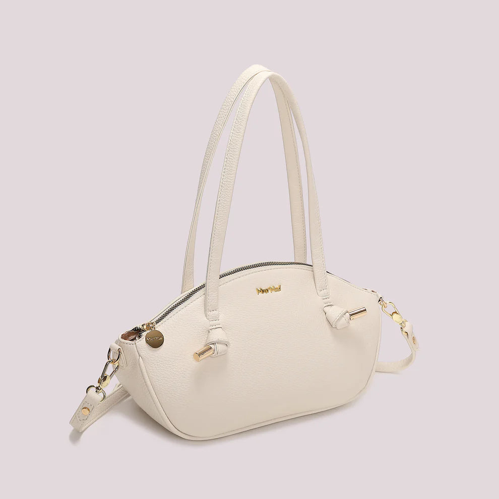 Borsa a Spalla Mimi Mua Nodo ai Manici PANNA TU | Giò Fashion