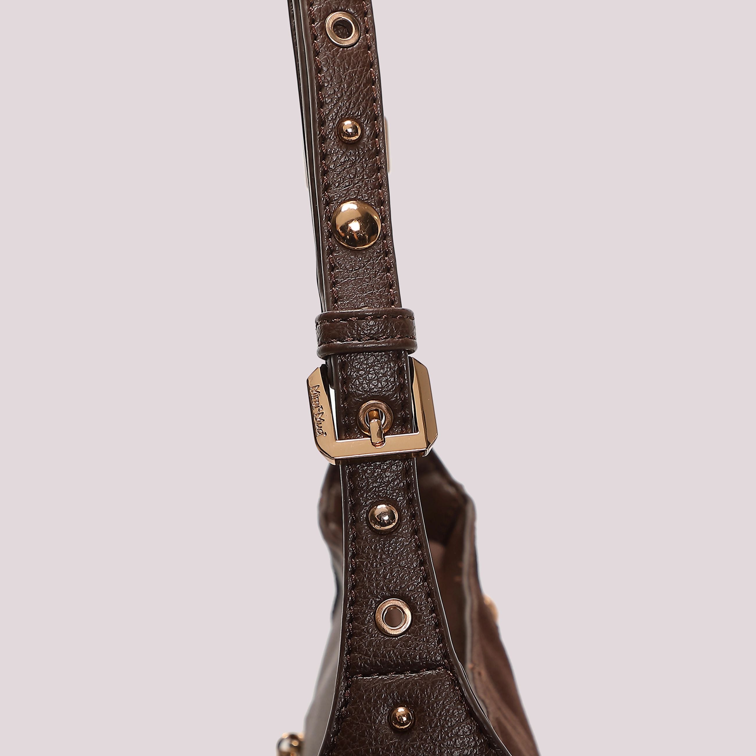 Mimi Muà Borsa a Tracolla Donna con Frange e Borchie – Borsa Casual Chic