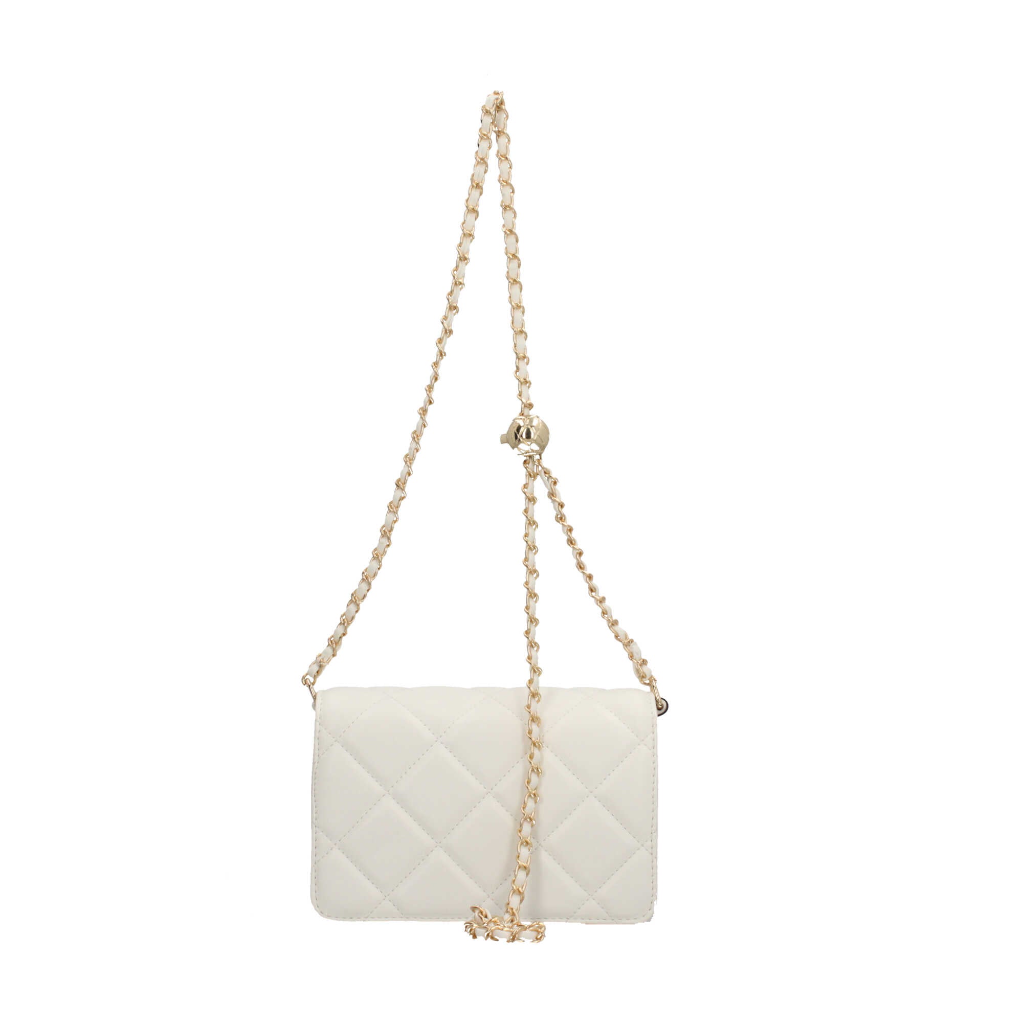 Borsa a tracolla Valentino trapuntata con chiusura a patta BIANCO TU | Giò Fashion