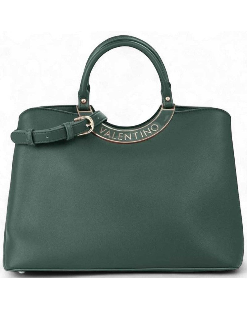 Mario Valentino borsa a mano elegante con manici strutturati VERDE TU | Giò Fashion