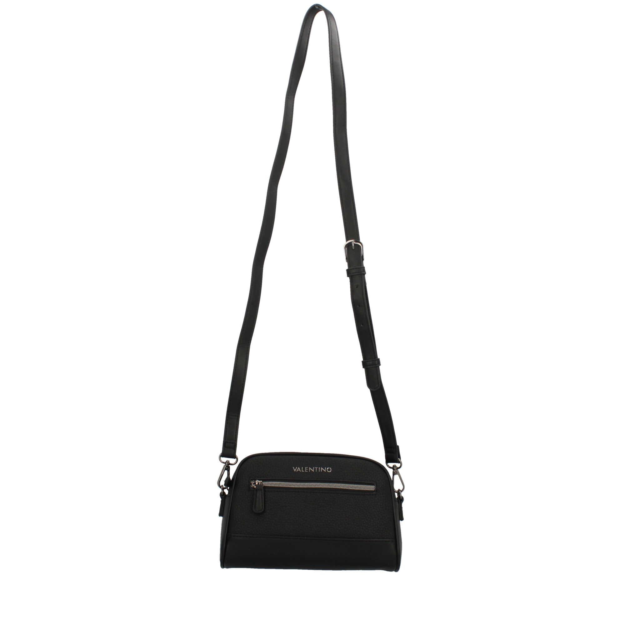 Borsa a tracolla compatta Valentino con zip frontale NERO TU | Giò Fashion