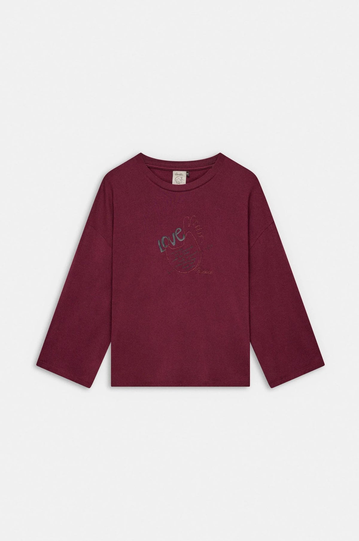 Maglia Donna Anekke a Maniche Lunghe con Illustrazione Frontale Ricamata