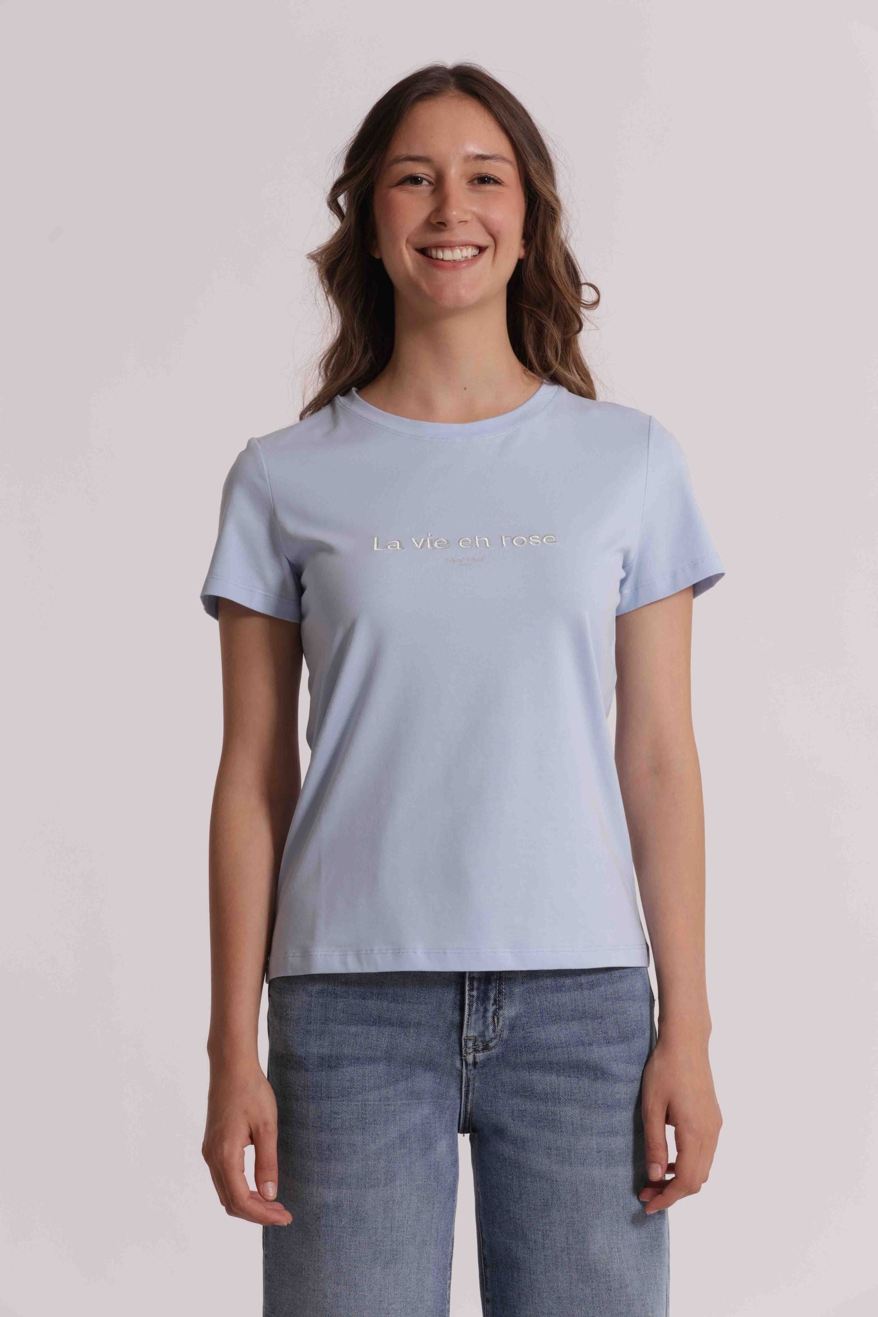 T-Shirt Mimi Mua La Vie en Rose CELESTE S | Giò Fashion