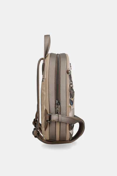 Zaino donna Anekke con zip e spallacci regolabili compatto Beige TU | Giò Fashion