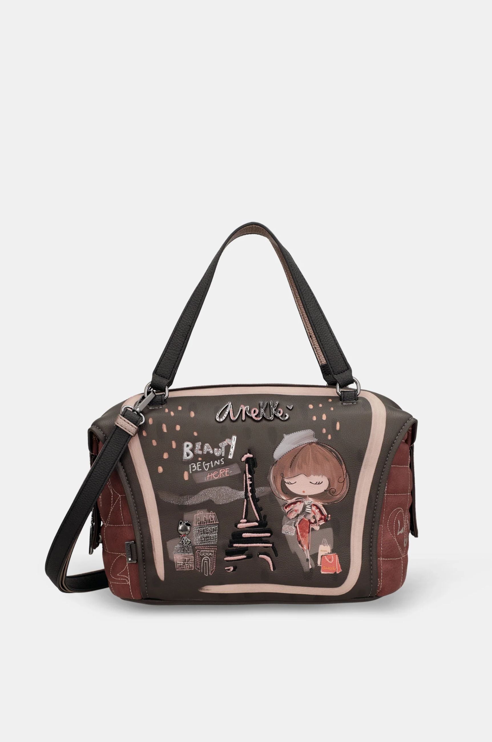 Borsa a spalla Anekke City Moments con doppio manico e tracolla Nero TU | Giò Fashion