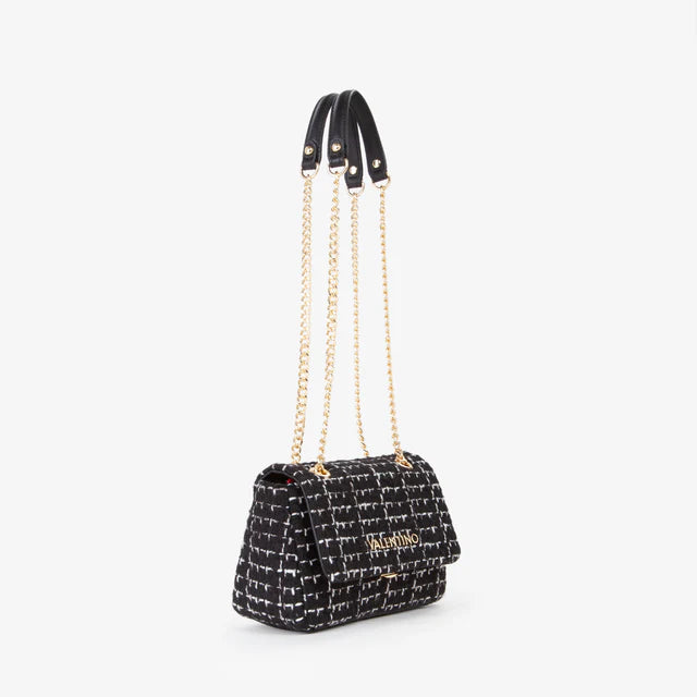 Borsa a tracolla Mario Valentino con catena e patta strutturata NERO TU | Giò Fashion