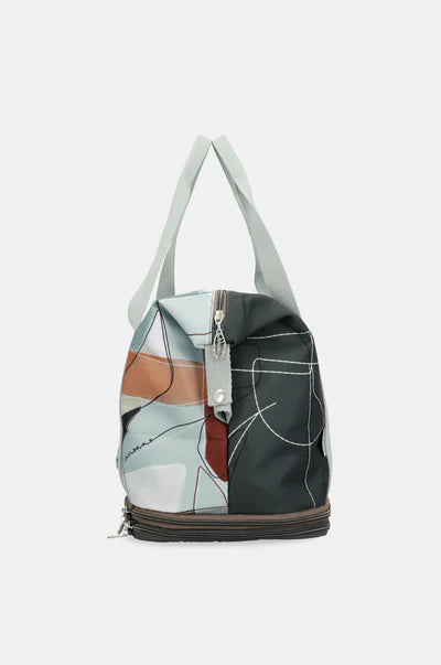 Borsone viaggio Anekke con manici doppi e tracolla design illustrato BLU TU | Giò Fashion
