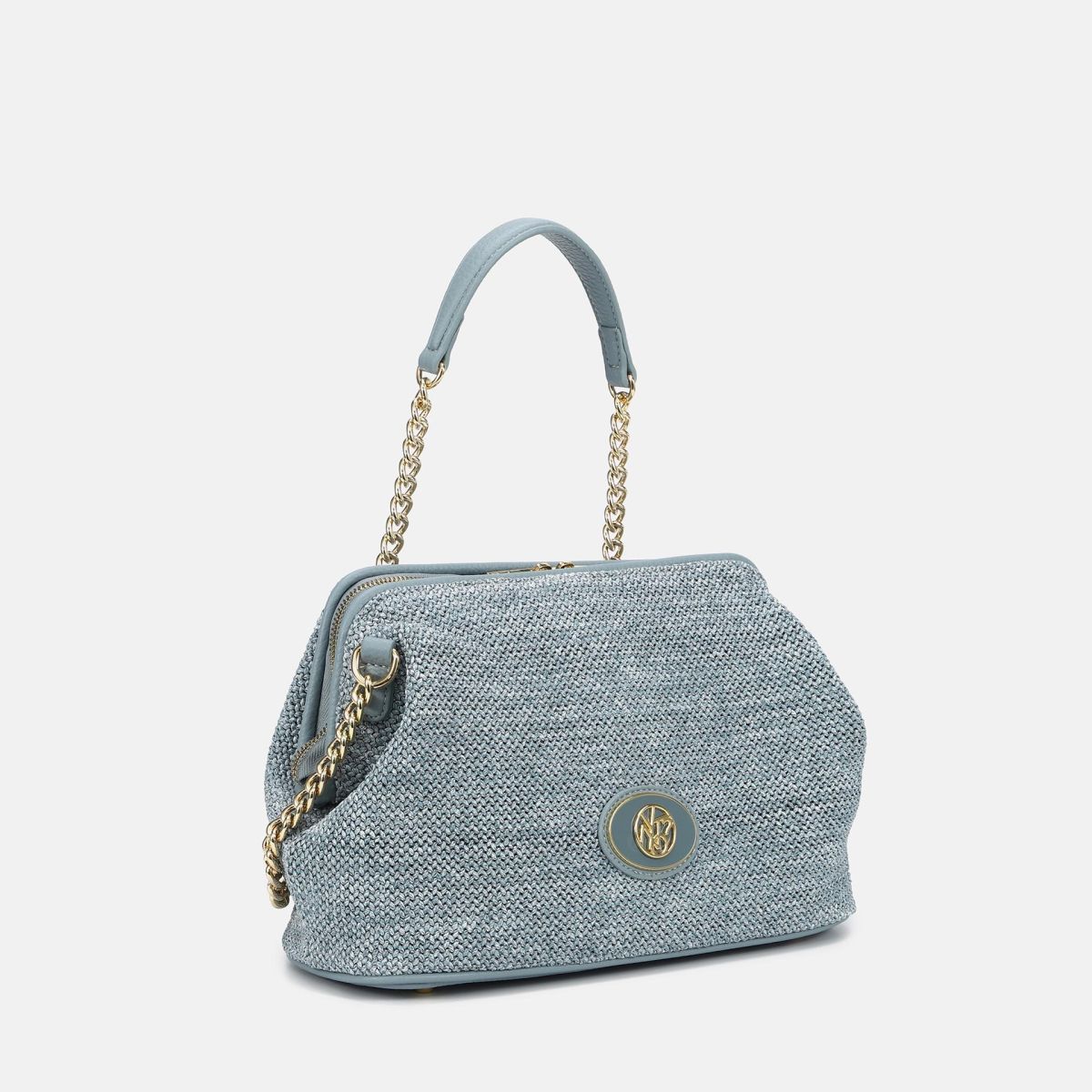 Borsa donna YNot pochette con tracolla in catena e dettagli in ecopelle