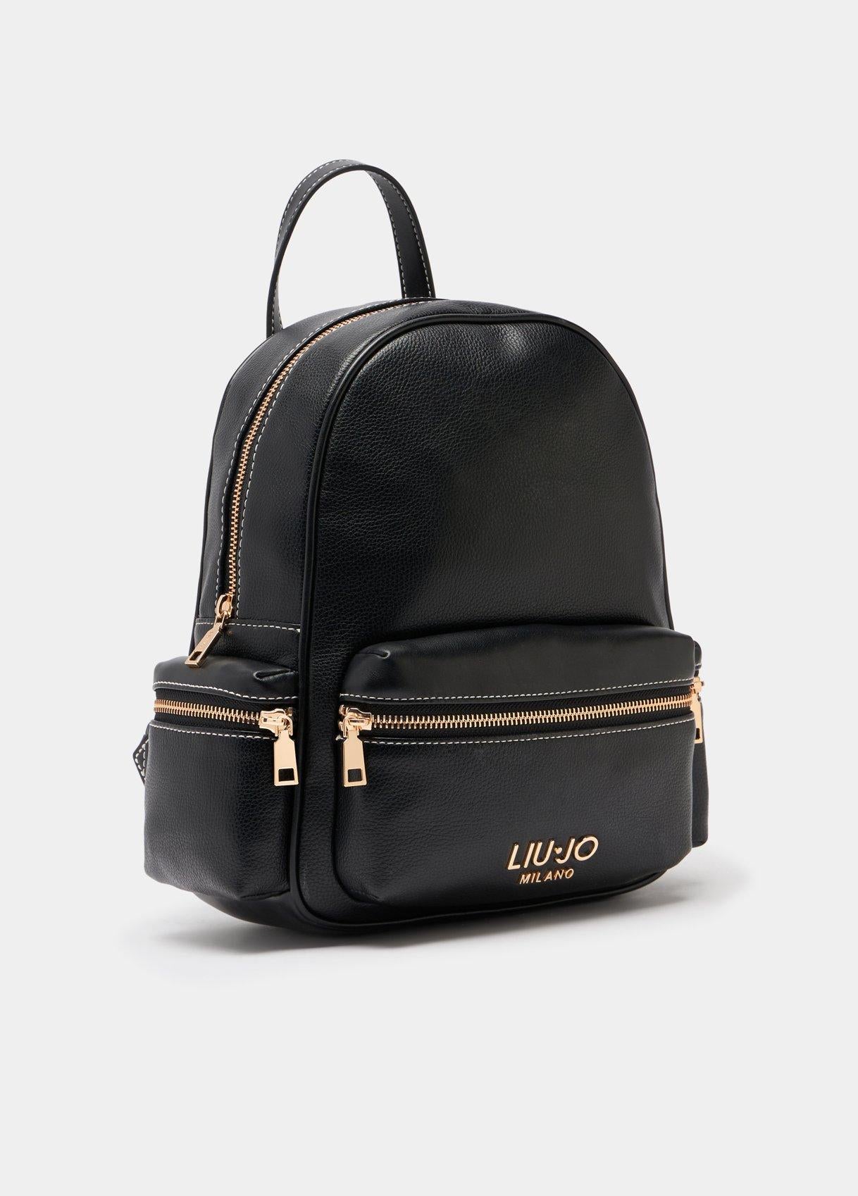 Zaino Liu Jo Milano con Tasca Frontale e Chiusura Zip Nero TU | Giò Fashion