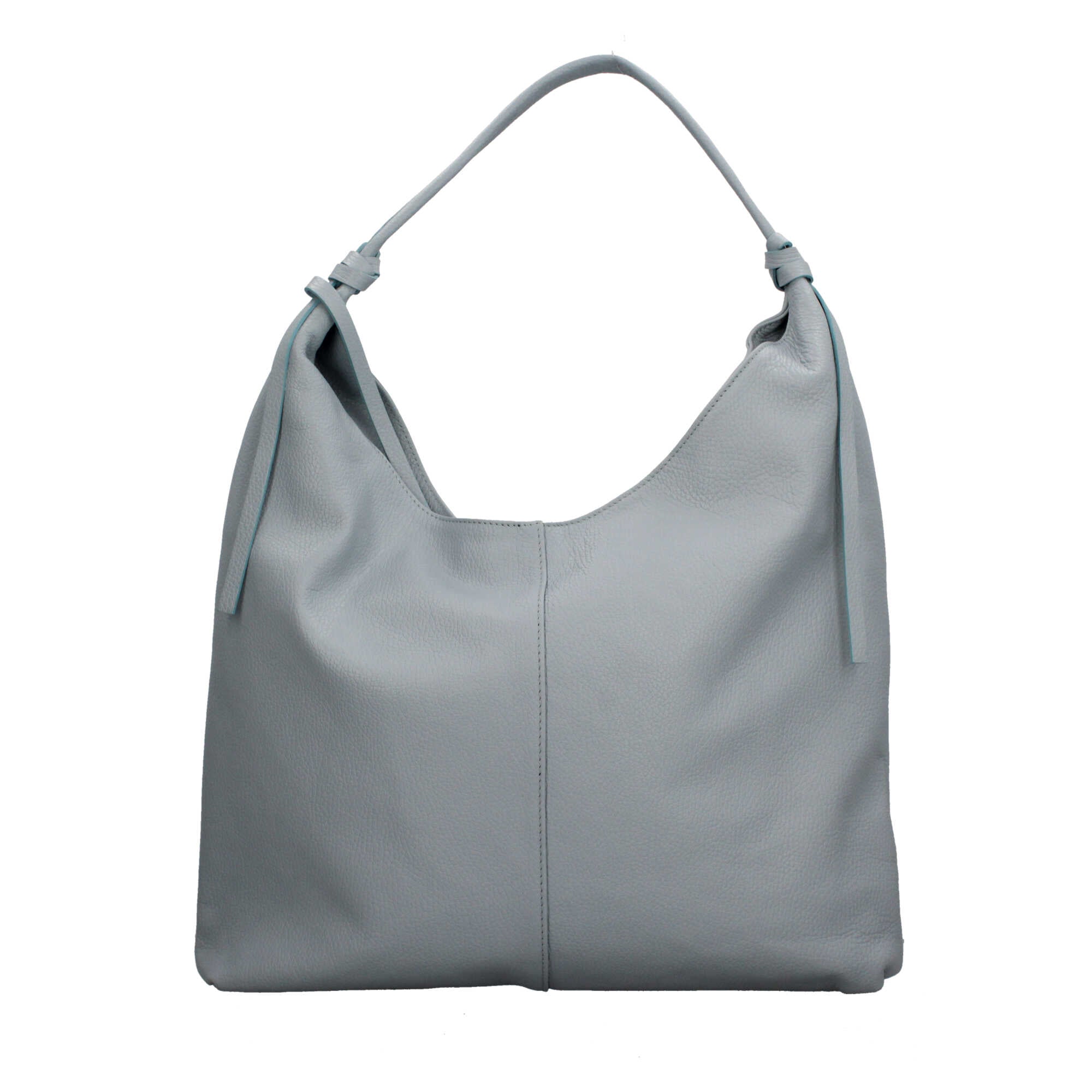 Borsa a spalla in pelle martellata Made in Italy dal taglio morbido