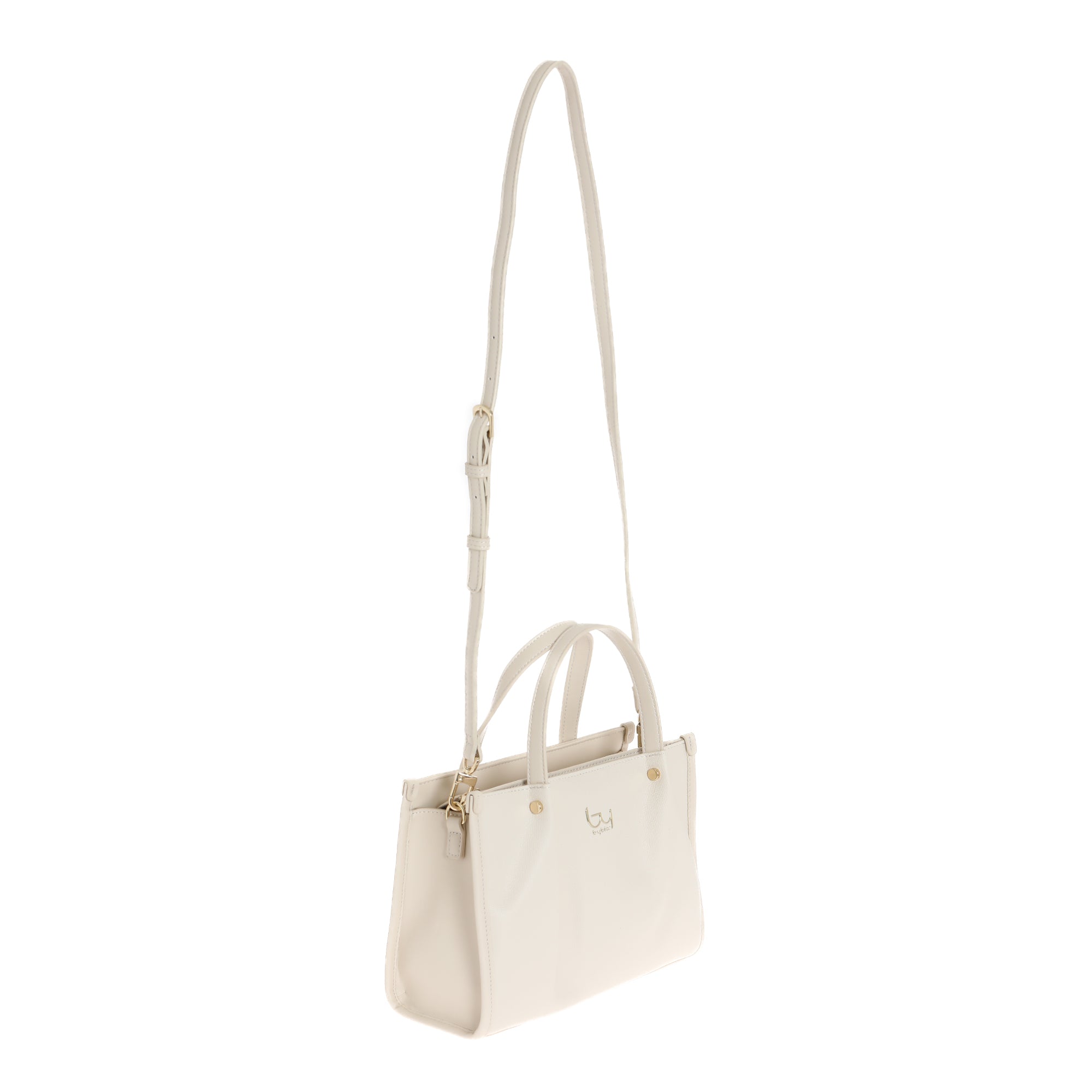 By Byblos borsa a mano con tracolla removibile e logo in metallo Avorio TU | Giò Fashion