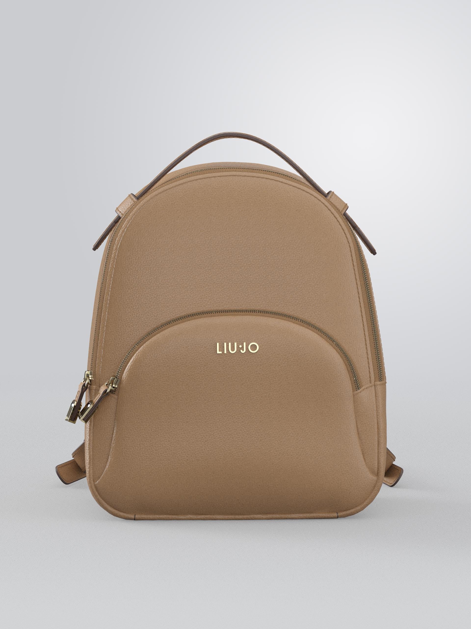 Zaino Liu Jo elegante con tasca frontale e chiusura zip Mud TU | Giò Fashion