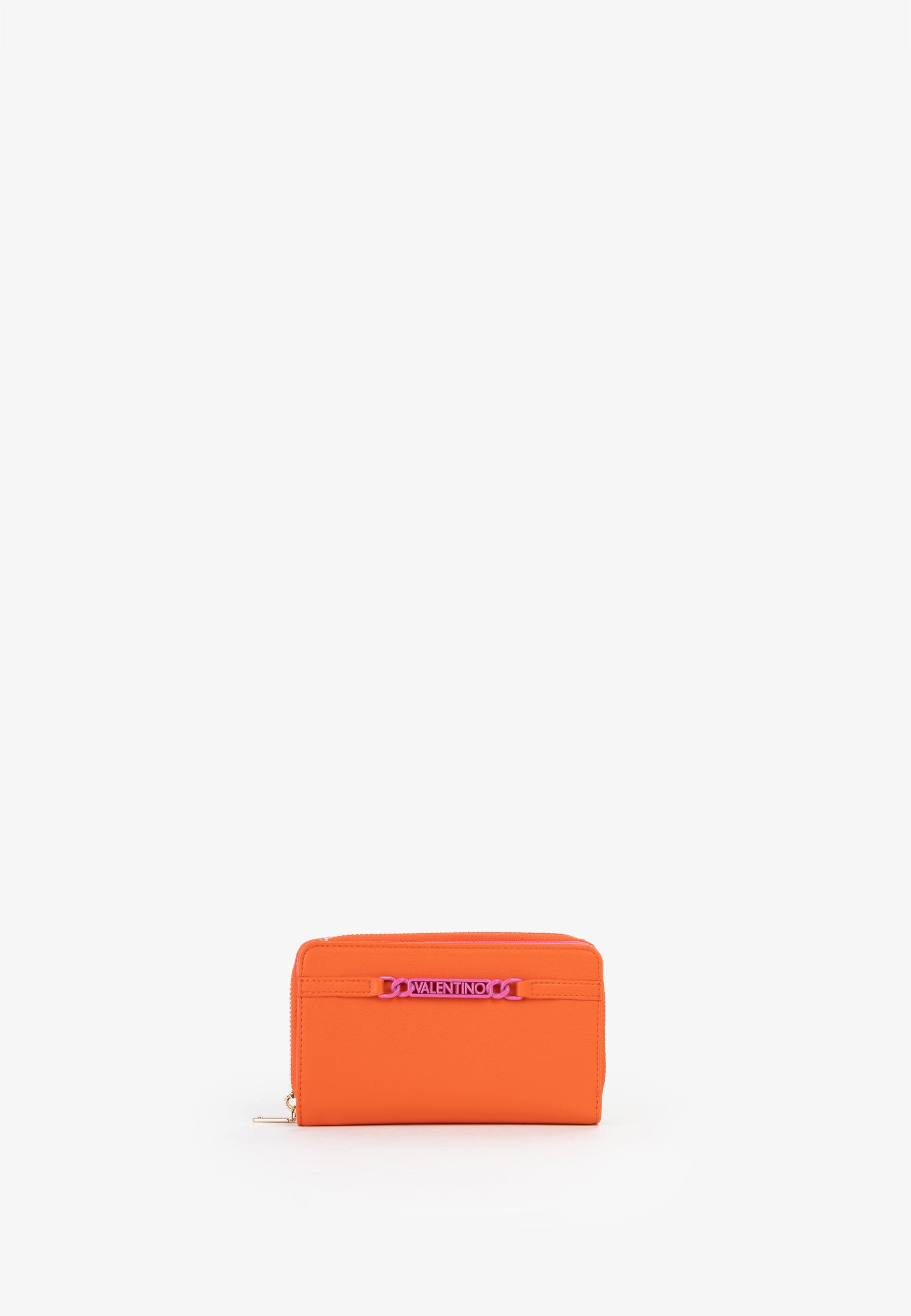 Portafoglio zip around donna Mario Valentino con dettaglio logo frontale ARANCIO-FUXIA TU | Giò Fashion