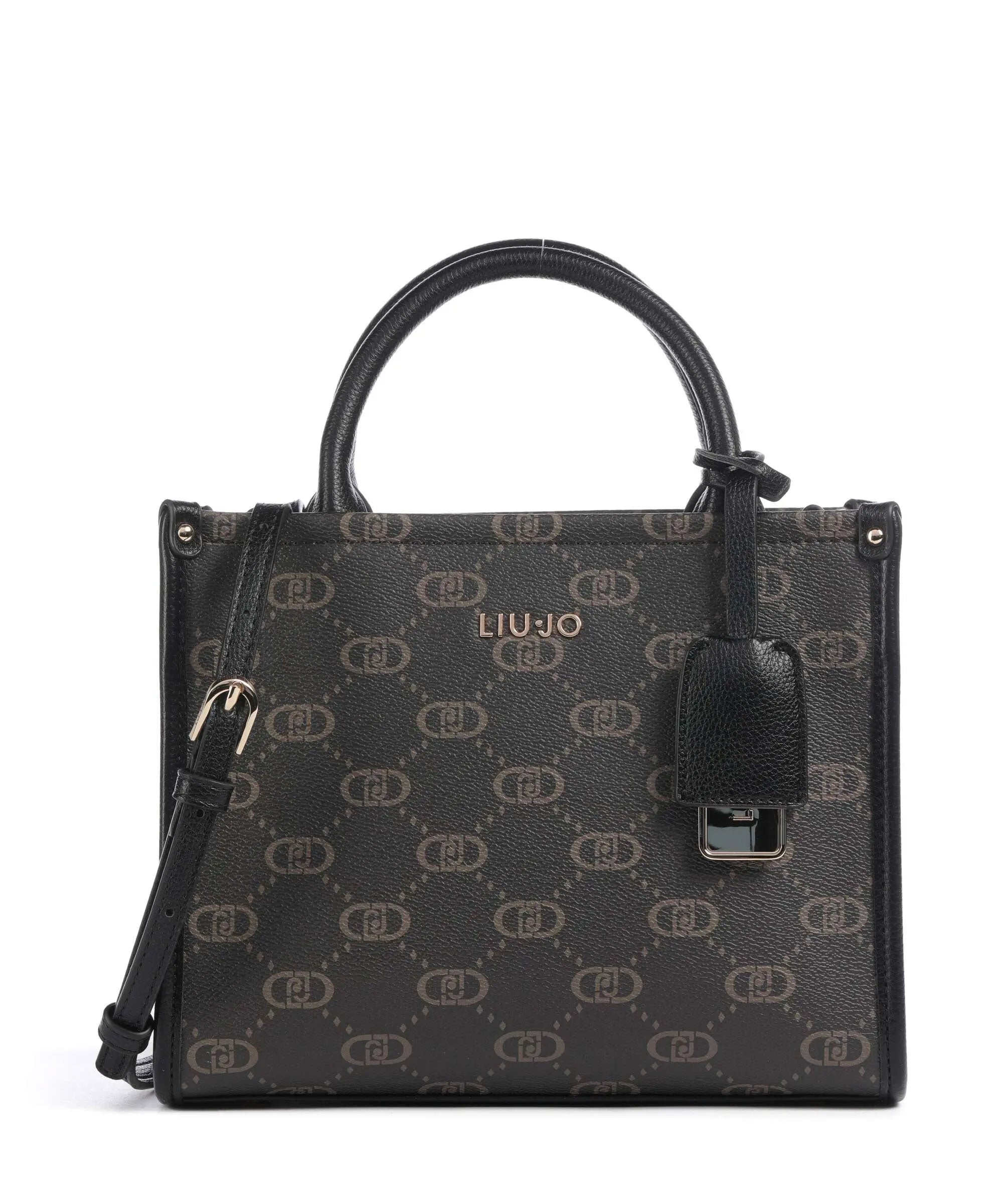 Borsa Liu Jo a mano con tracolla e logo all over
