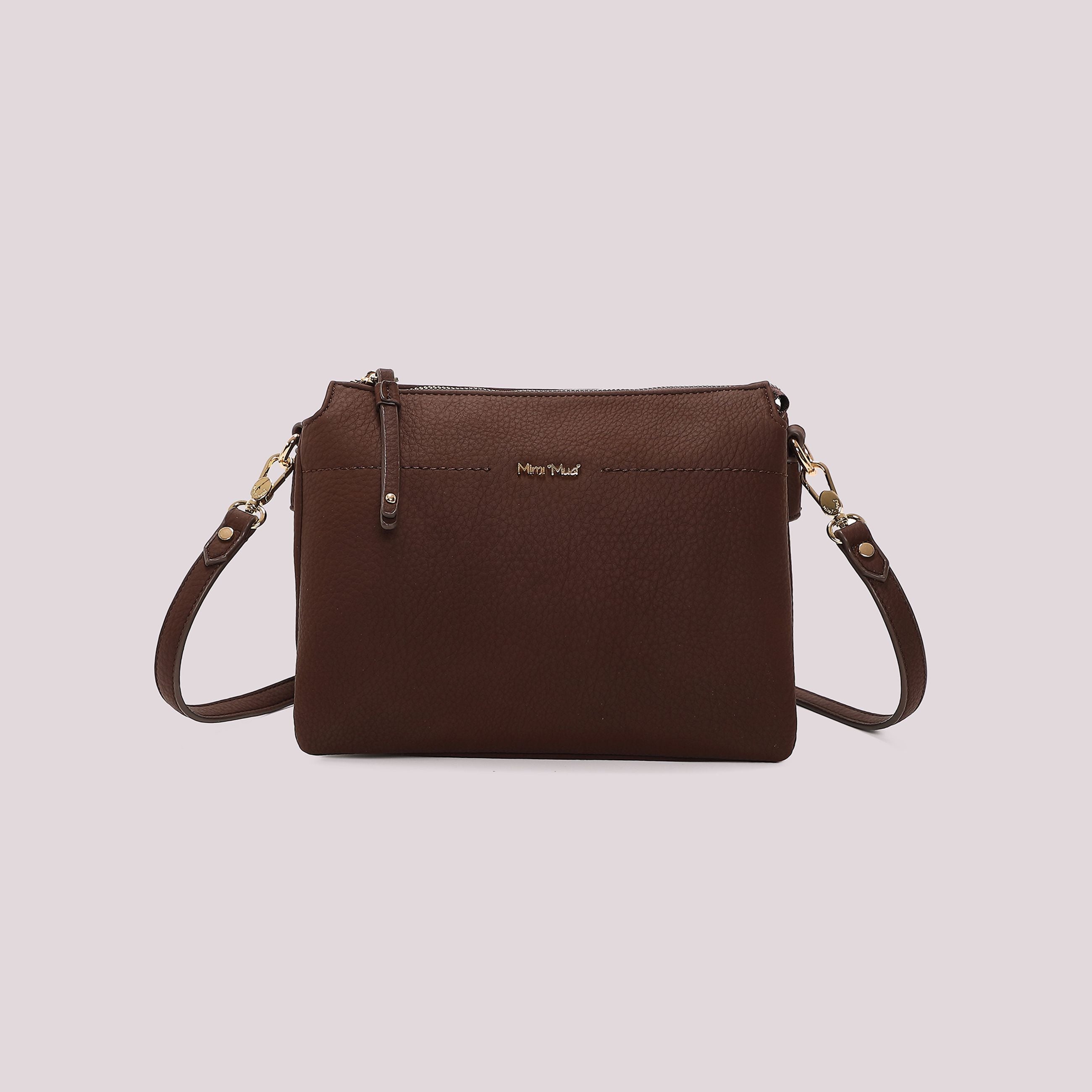 Borsa a Tracolla Donna Mimi Mua con Fianchi Effetto Camoscio