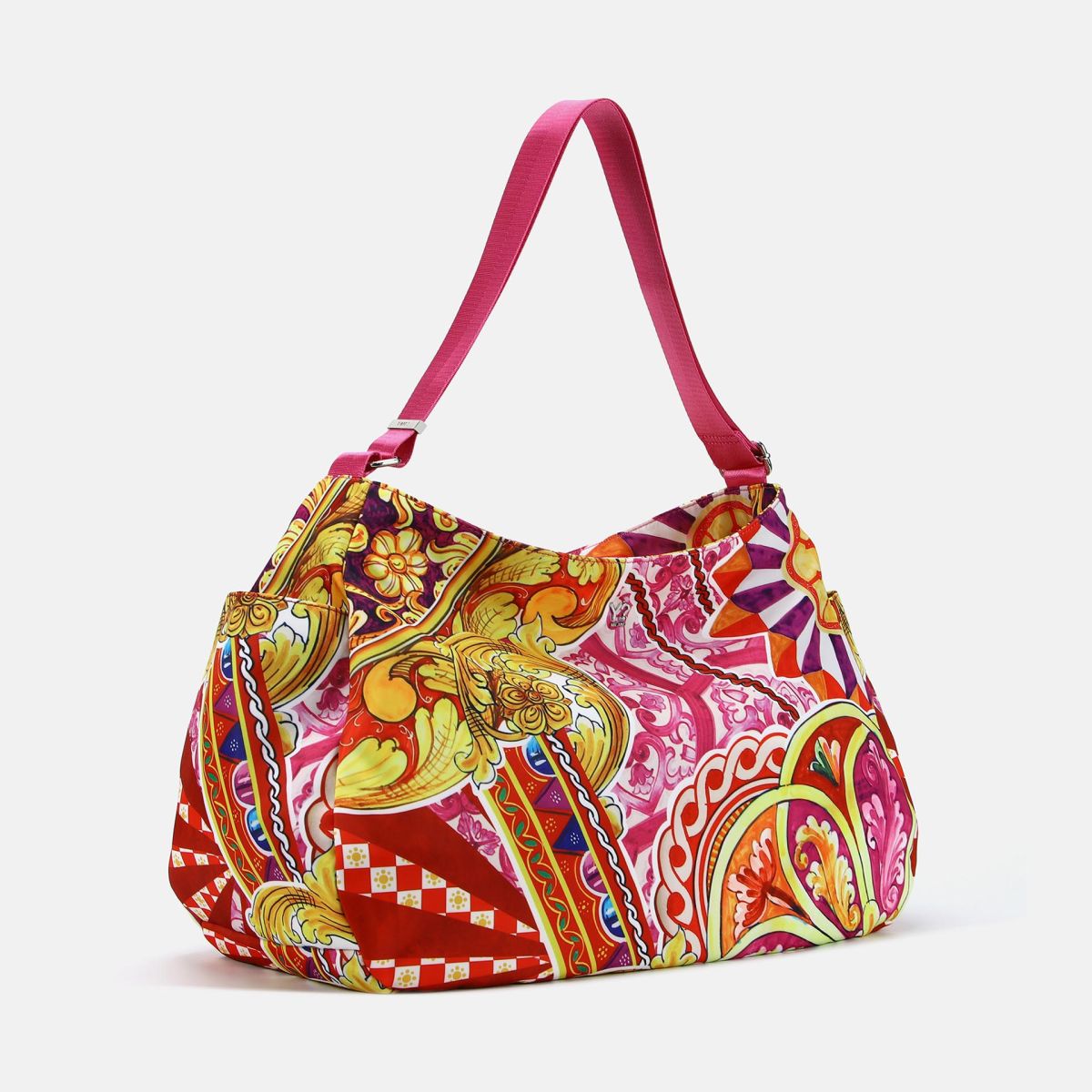 Borsa a spalla Y Not con stampa mediterranea decorativa