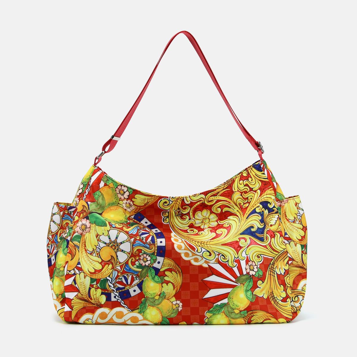 Borsa a spalla Y Not con stampa mediterranea decorativa