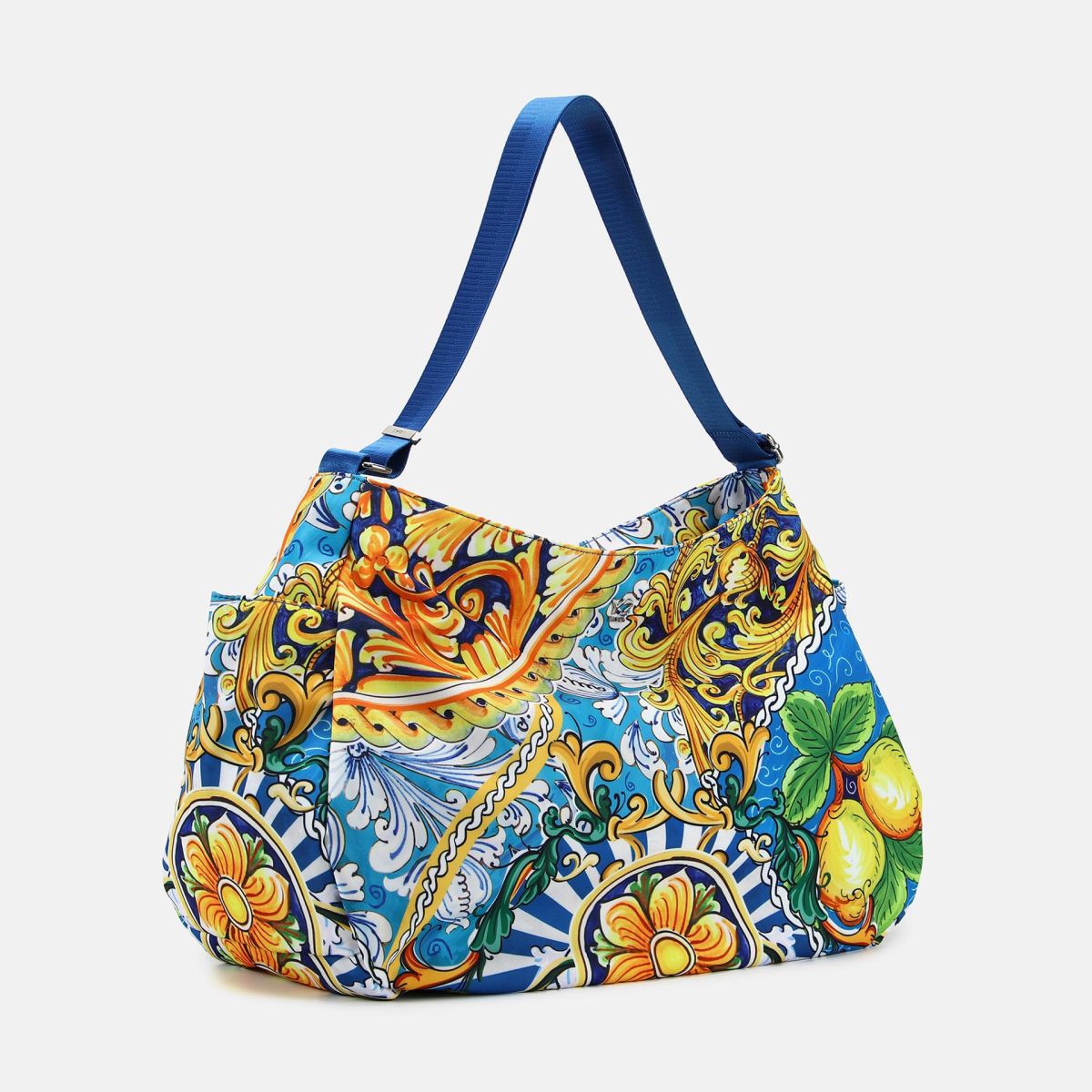 Borsa a spalla Y Not con stampa mediterranea decorativa