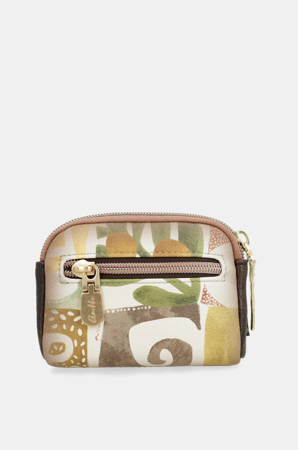 Portamonete Anekke con chiusura zip e design illustrato compatto Beige TU | Giò Fashion