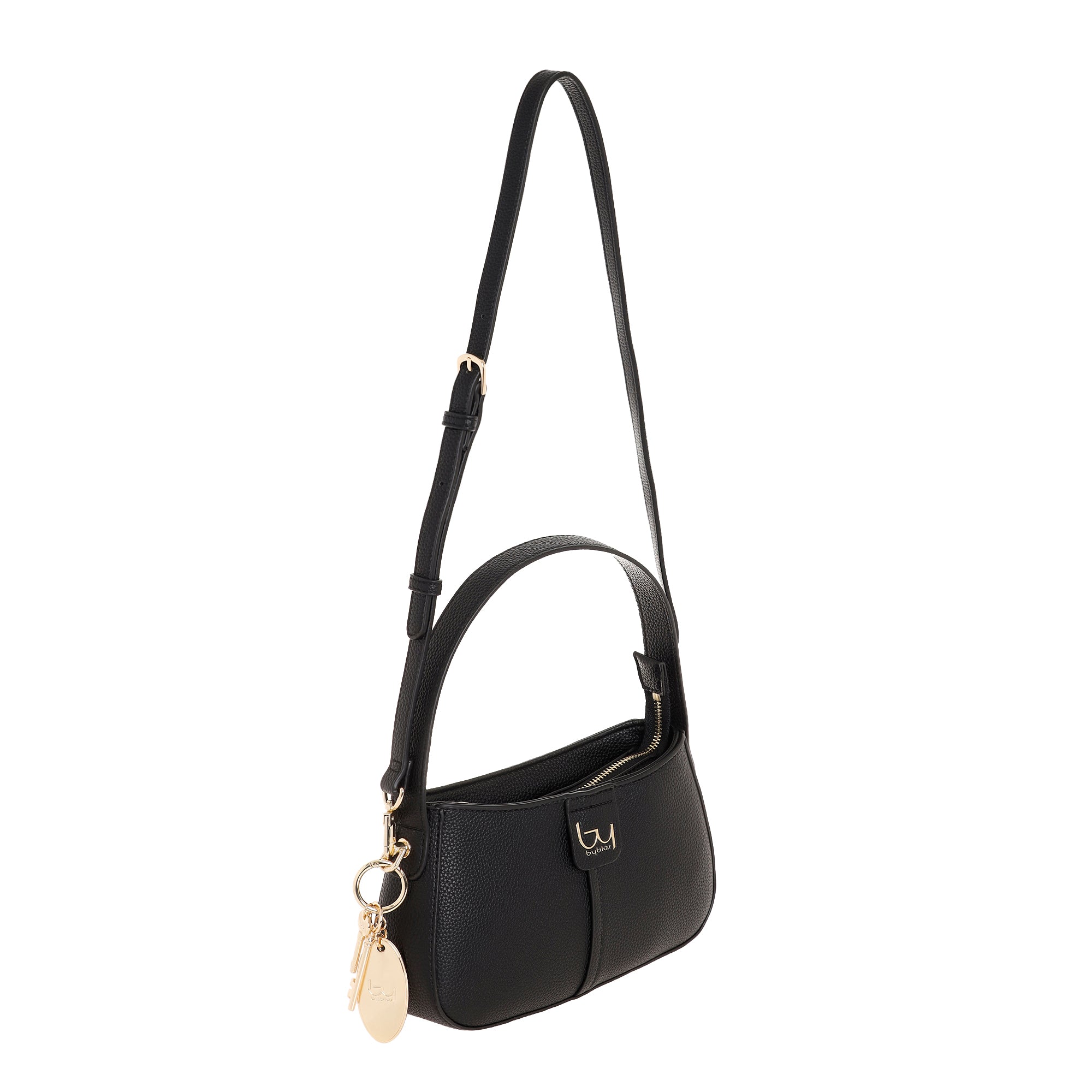Borsa a spalla Byblos donna compatta con manico corto e tracolla regolabile Nero TU | Giò Fashion