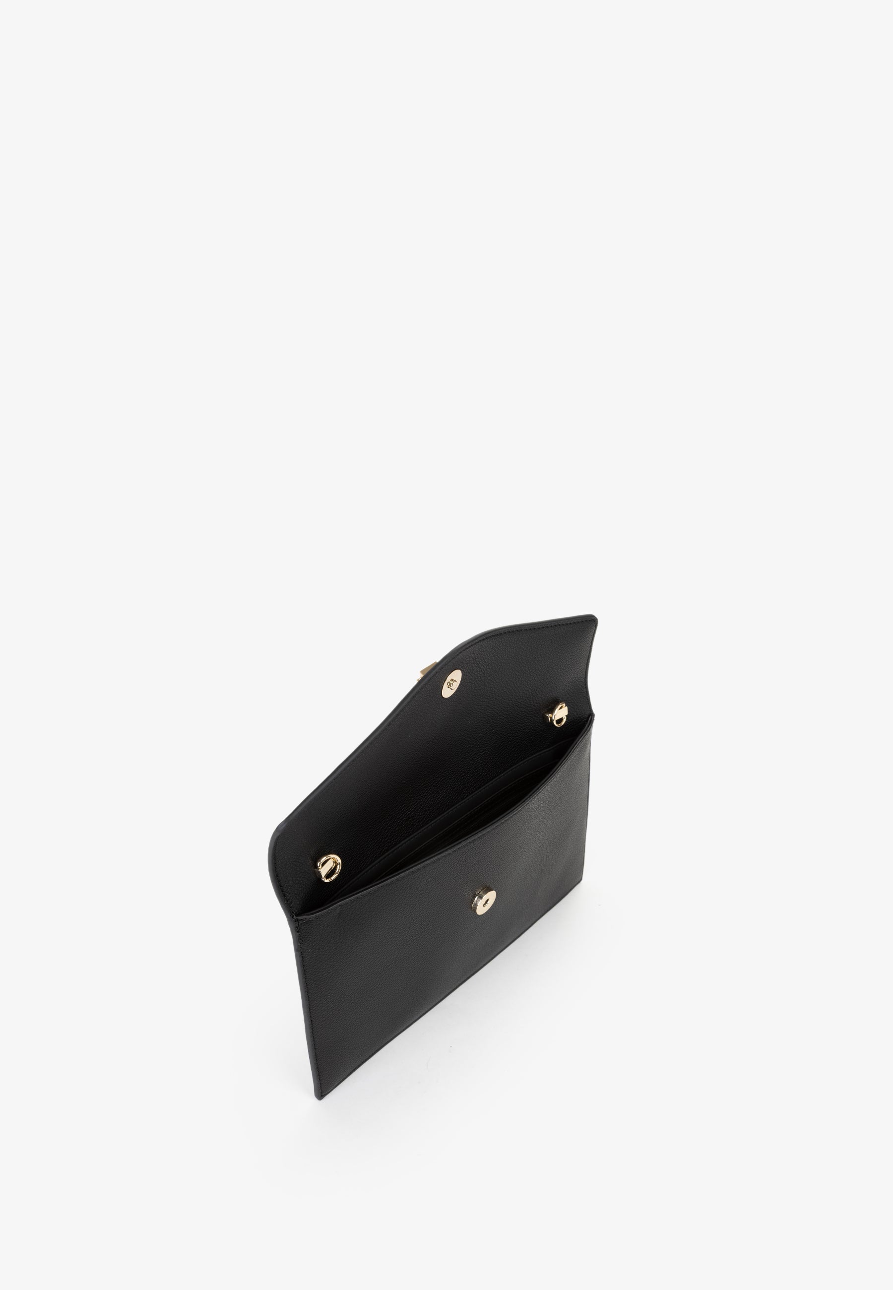Borsa a tracolla donna Mario Valentino con chiusura a patta e dettaglio V con catena Nero TU | Giò Fashion