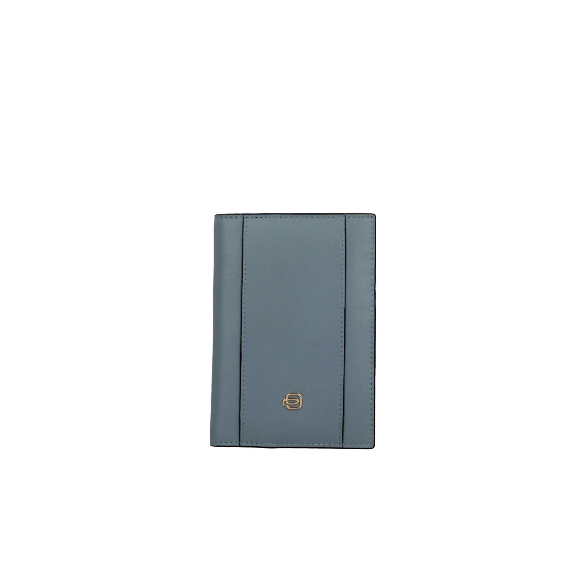 Piquadro porta passaporto in pelle con protezione RFID e scomparti per carte Blu TU | Giò Fashion