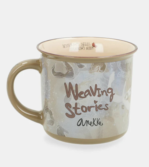 Tazza Anekke in Ceramica con Illustrazione e Charm Decorativo Beige TU | Giò Fashion