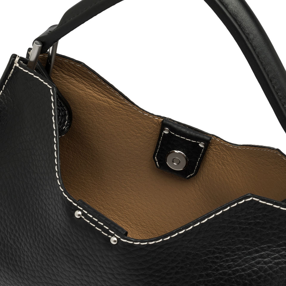 Borsa a mano Gianni Chiarini in pelle con dettaglio intrecciato NERO TU | Giò Fashion